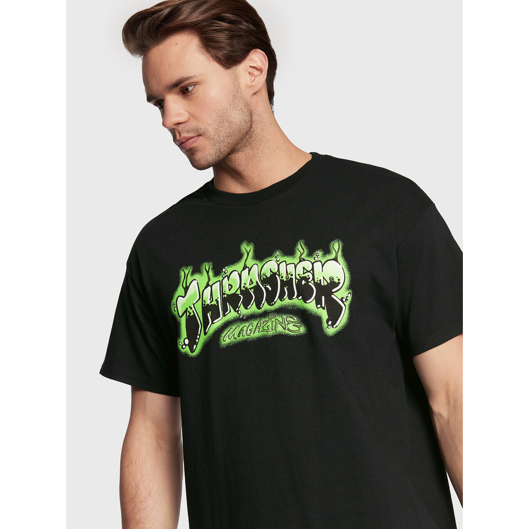 Thrasher Тишърт Airbrush Черен Regular Fit - Pepit.bg