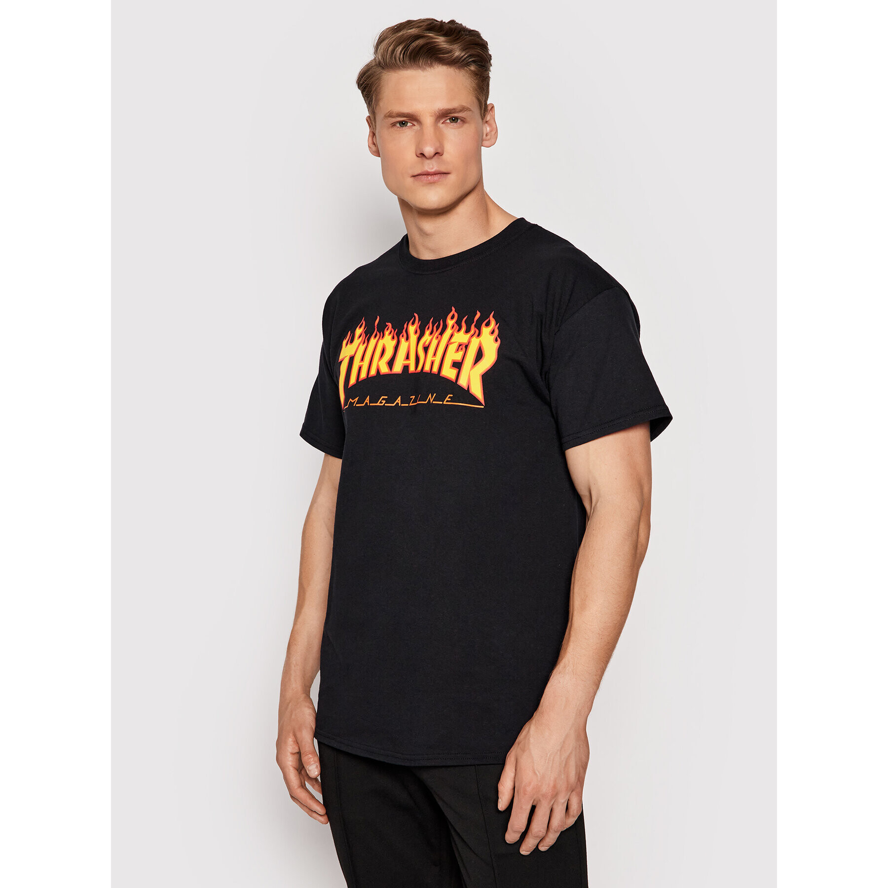 Thrasher Тишърт Flame Черен Regular Fit - Pepit.bg