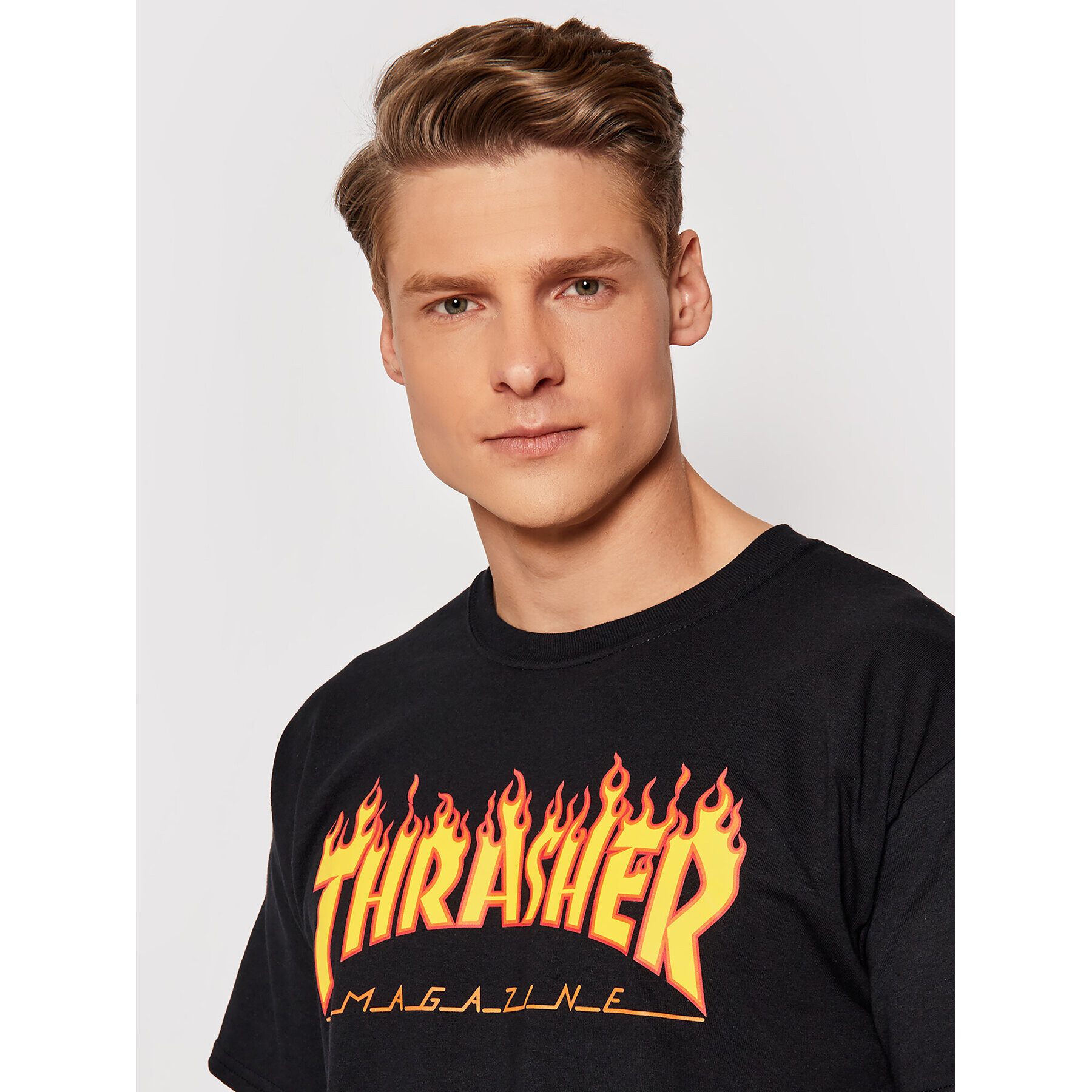 Thrasher Тишърт Flame Черен Regular Fit - Pepit.bg