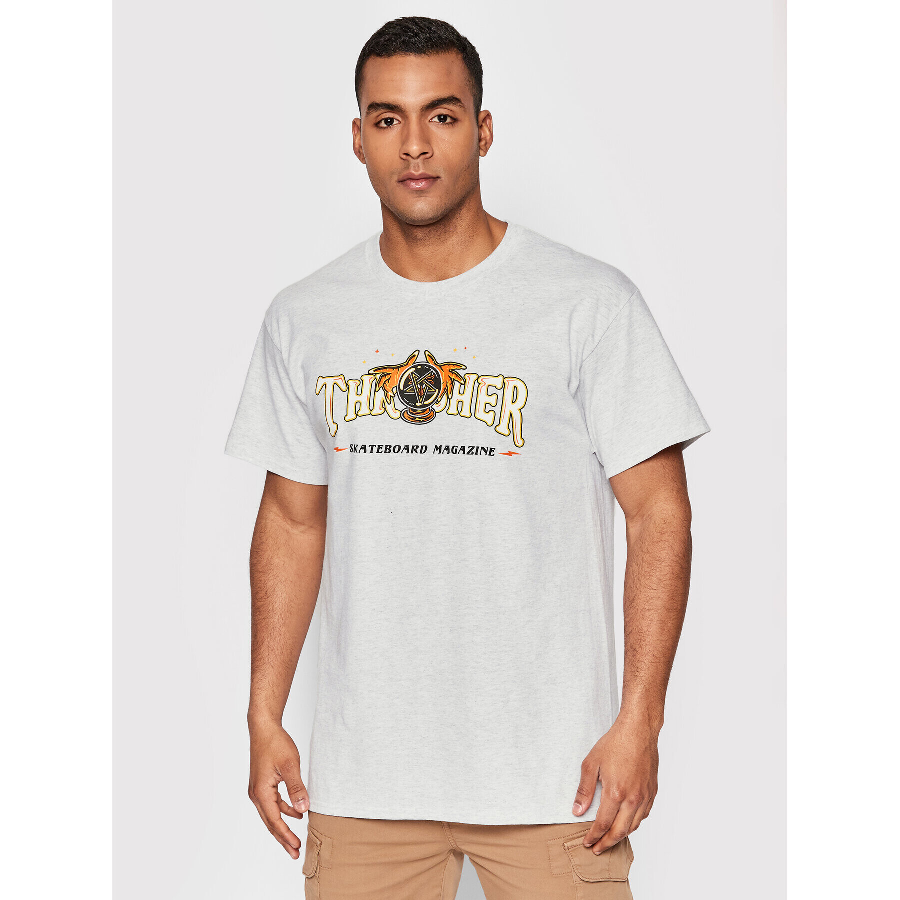Thrasher Тишърт Fortune Logo Сив Regular Fit - Pepit.bg