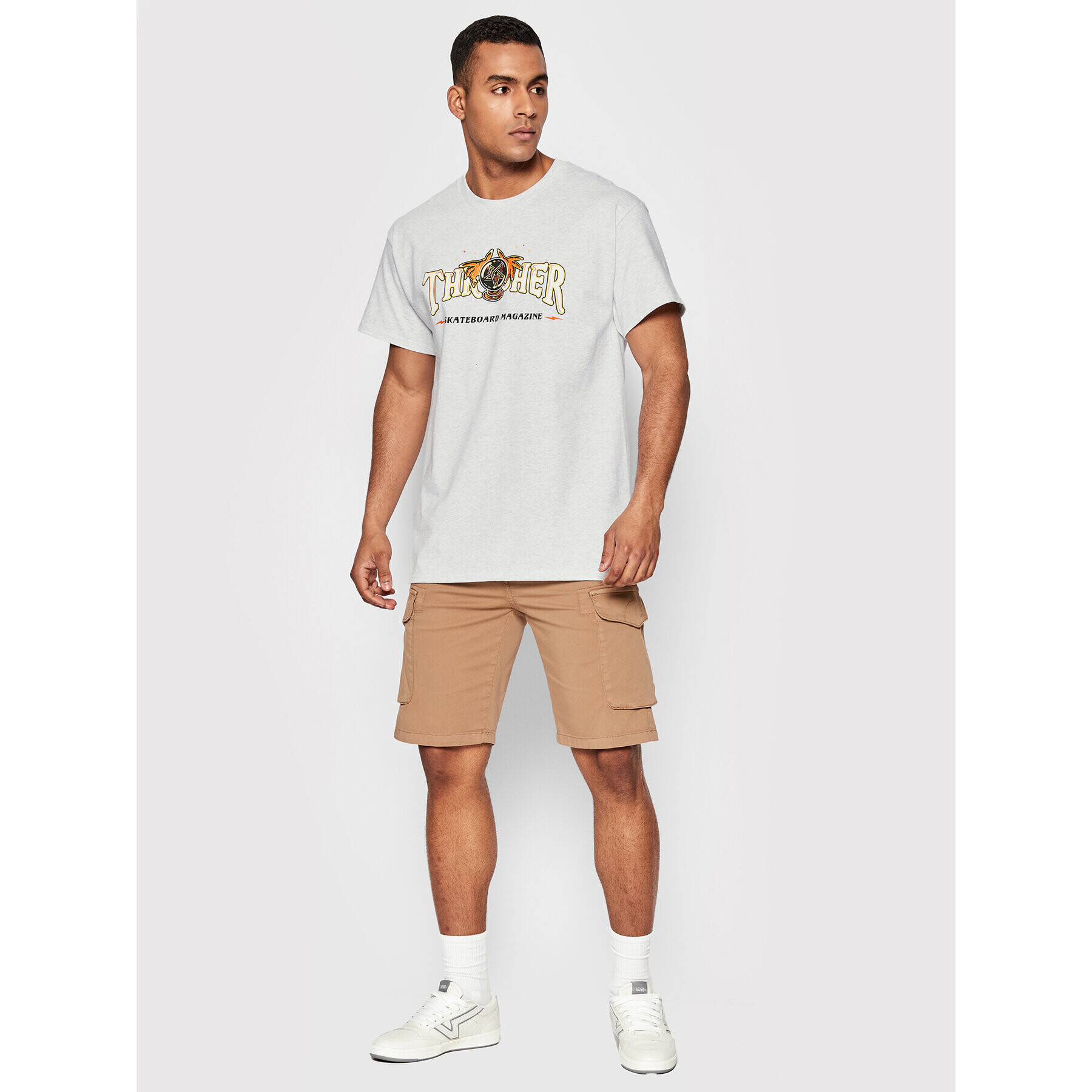 Thrasher Тишърт Fortune Logo Сив Regular Fit - Pepit.bg