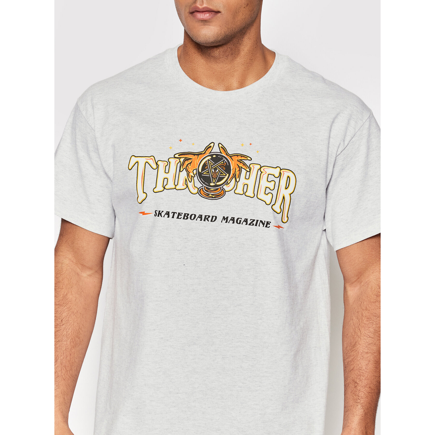 Thrasher Тишърт Fortune Logo Сив Regular Fit - Pepit.bg