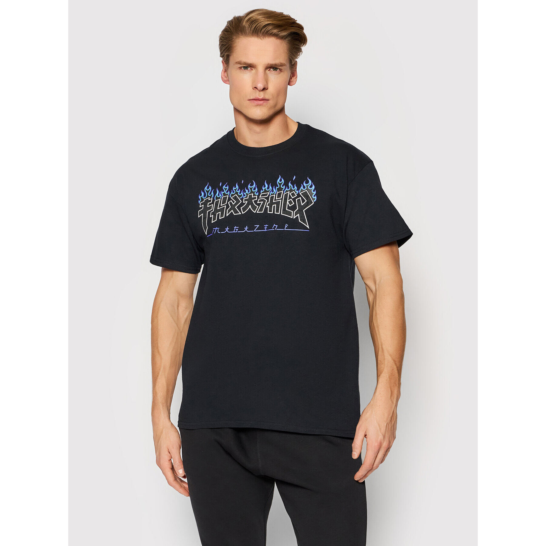 Thrasher Тишърт Godzilla Charred Черен Regular Fit - Pepit.bg
