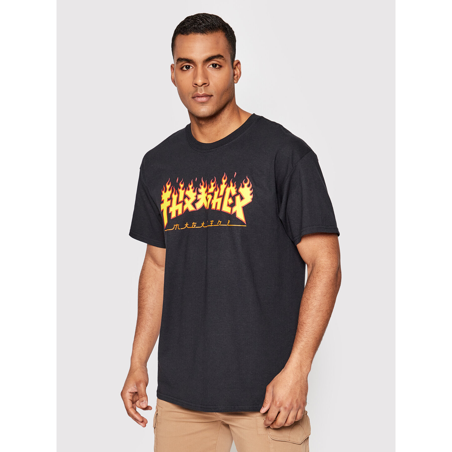 Thrasher Тишърт Godzilla Flame Черен Regular Fit - Pepit.bg