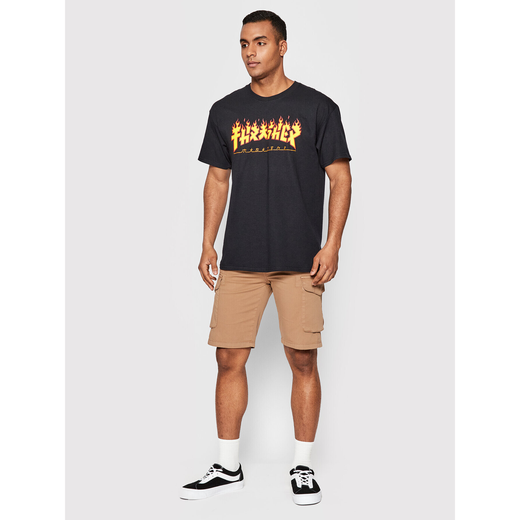 Thrasher Тишърт Godzilla Flame Черен Regular Fit - Pepit.bg
