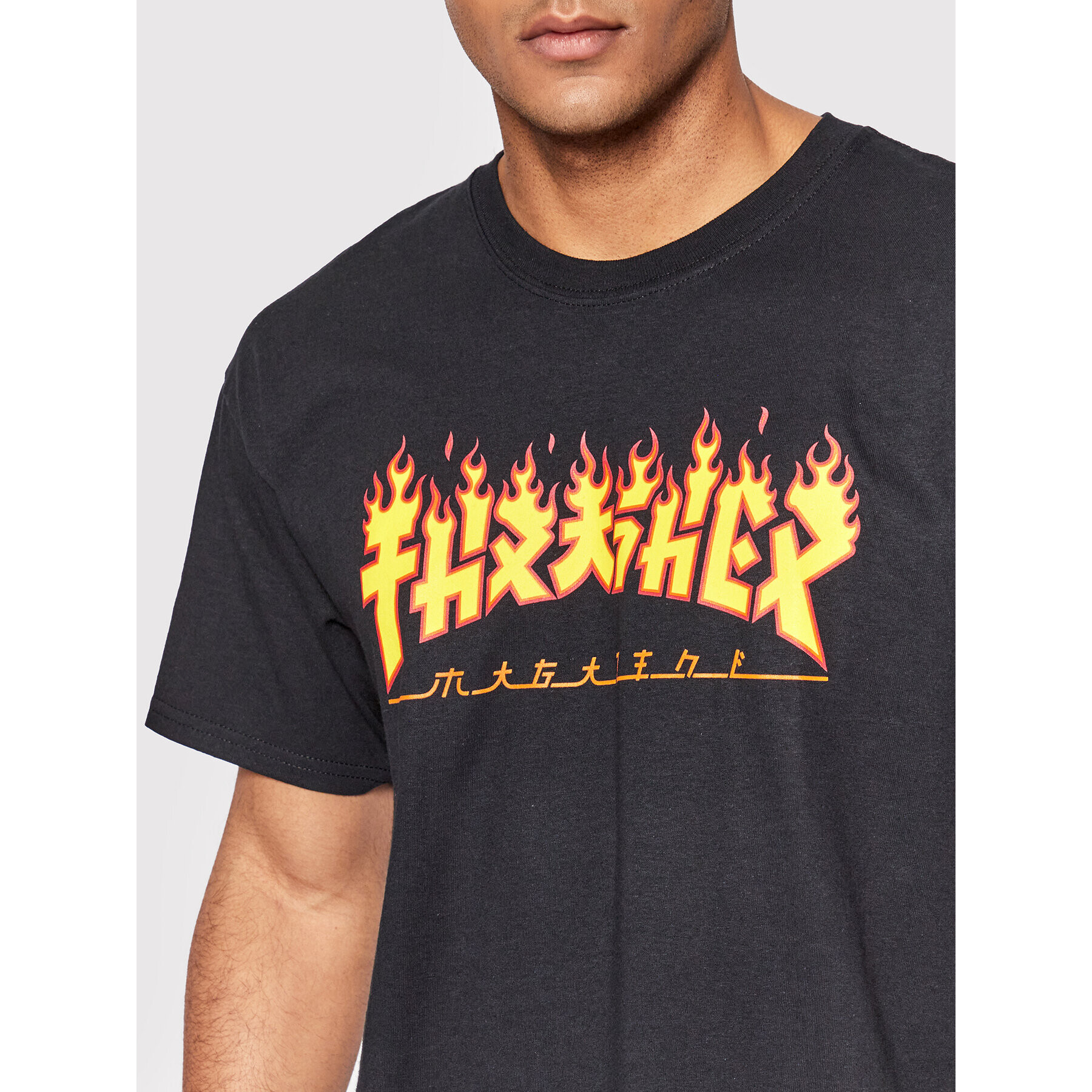 Thrasher Тишърт Godzilla Flame Черен Regular Fit - Pepit.bg