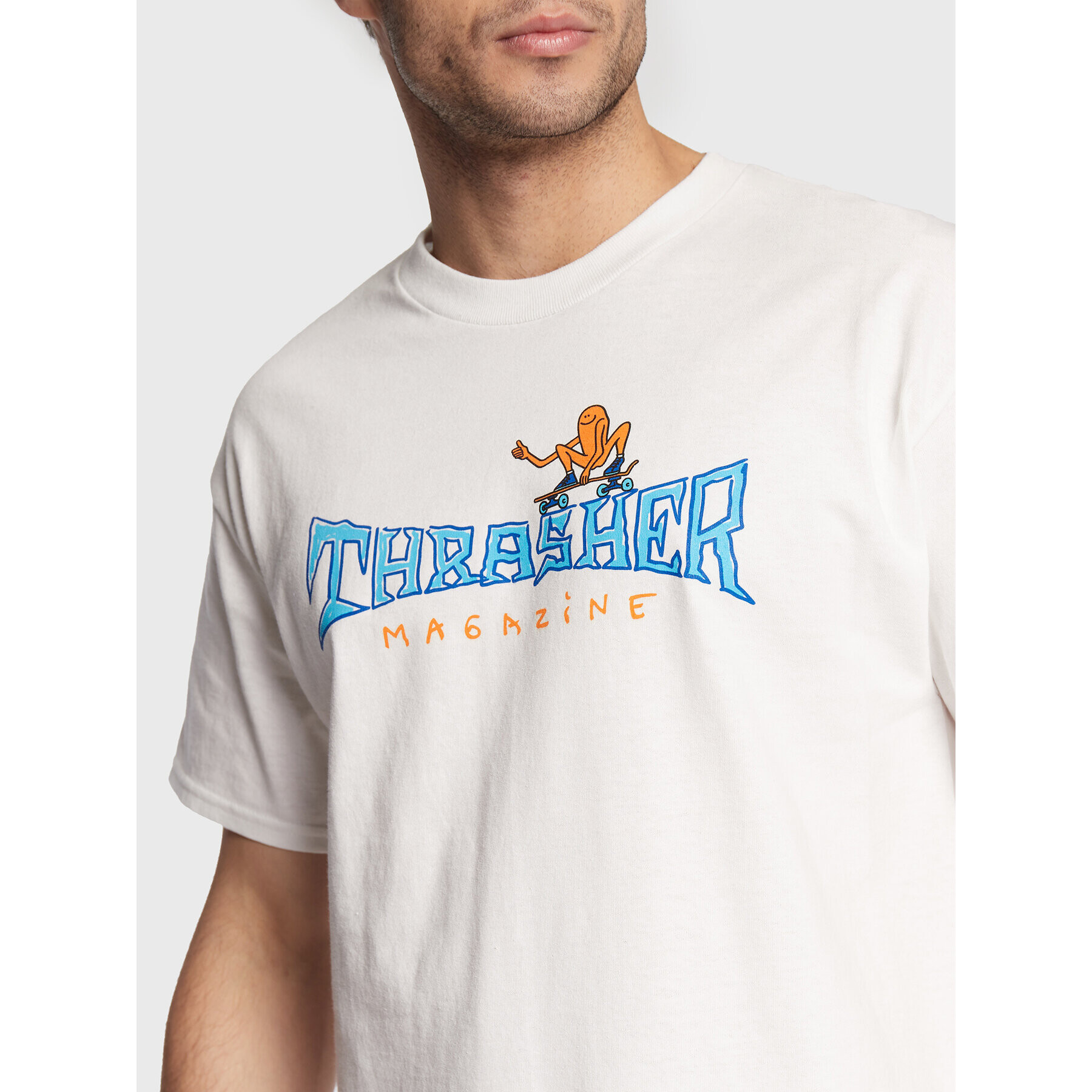 Thrasher Тишърт Gonz Thumbs Up Бял Regular Fit - Pepit.bg