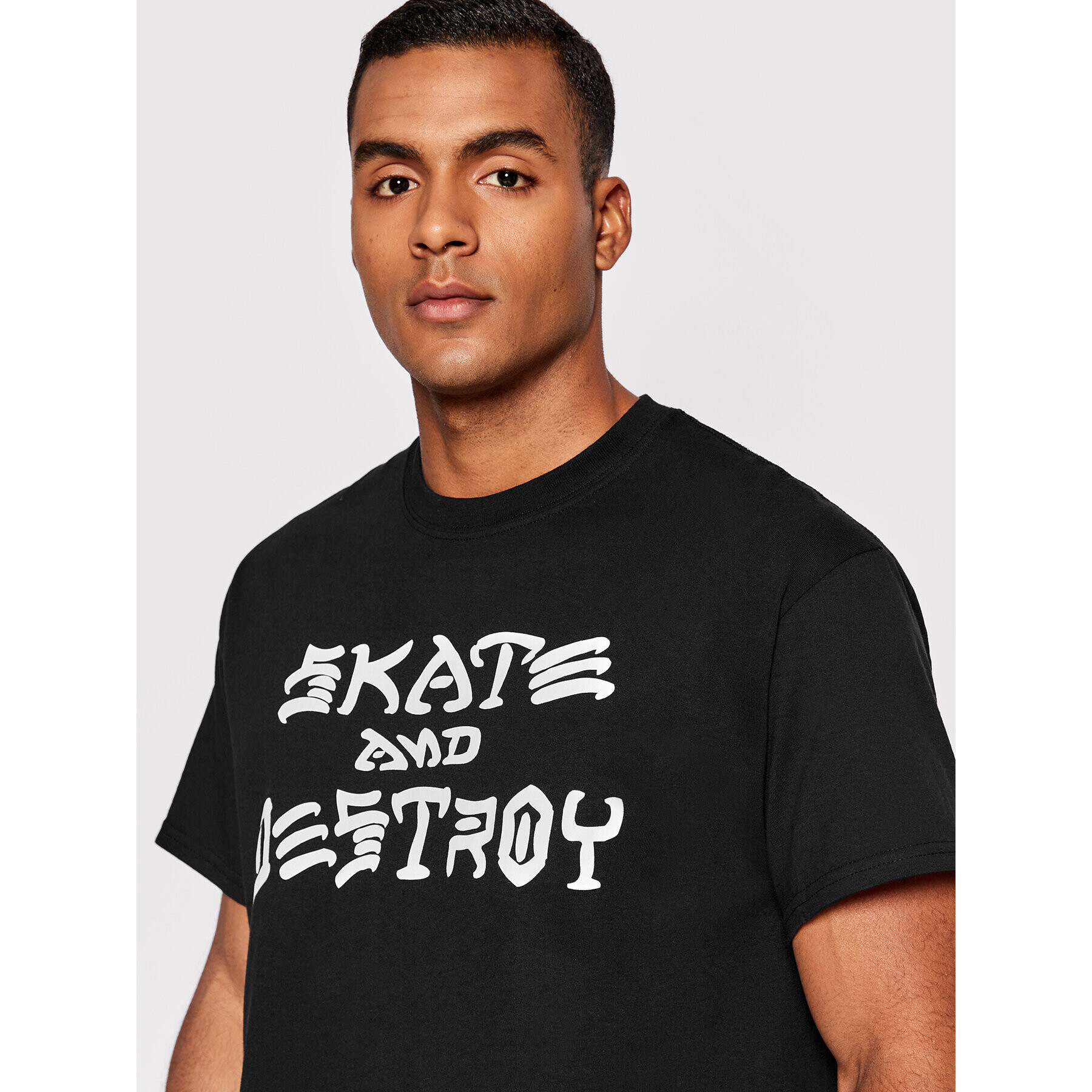 Thrasher Тишърт Skate And Destroy Черен Regular Fit - Pepit.bg