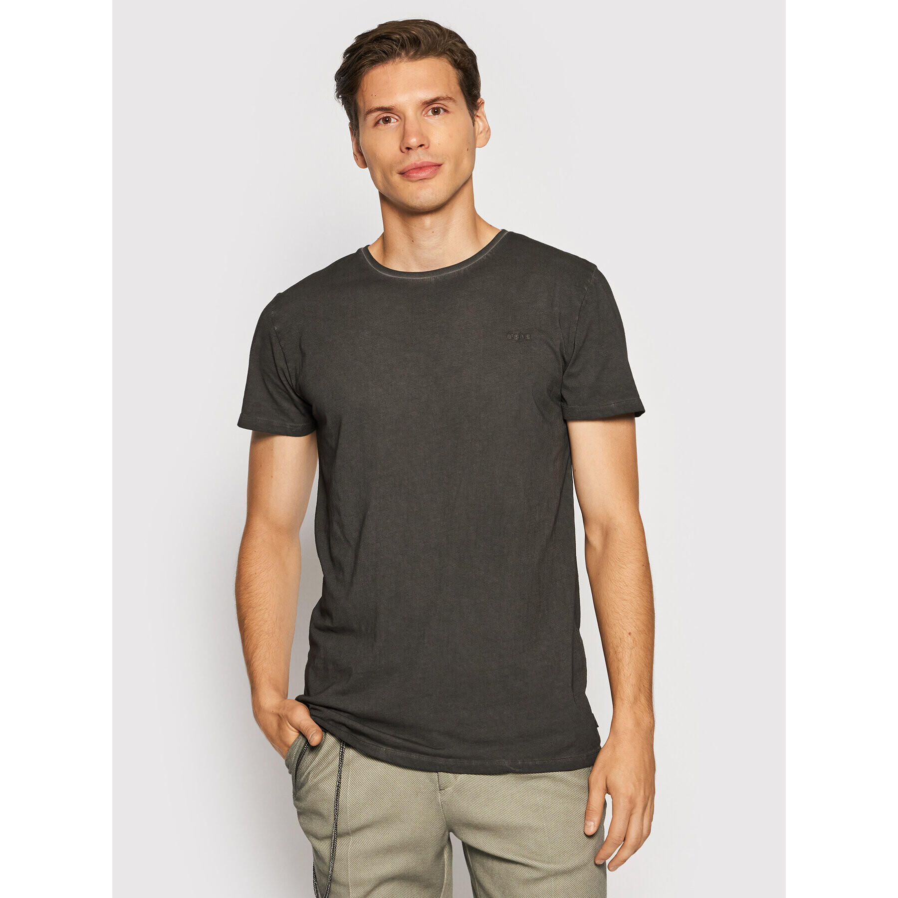 Tigha Тишърт Hein Vintage 106326 Сив Regular Fit - Pepit.bg