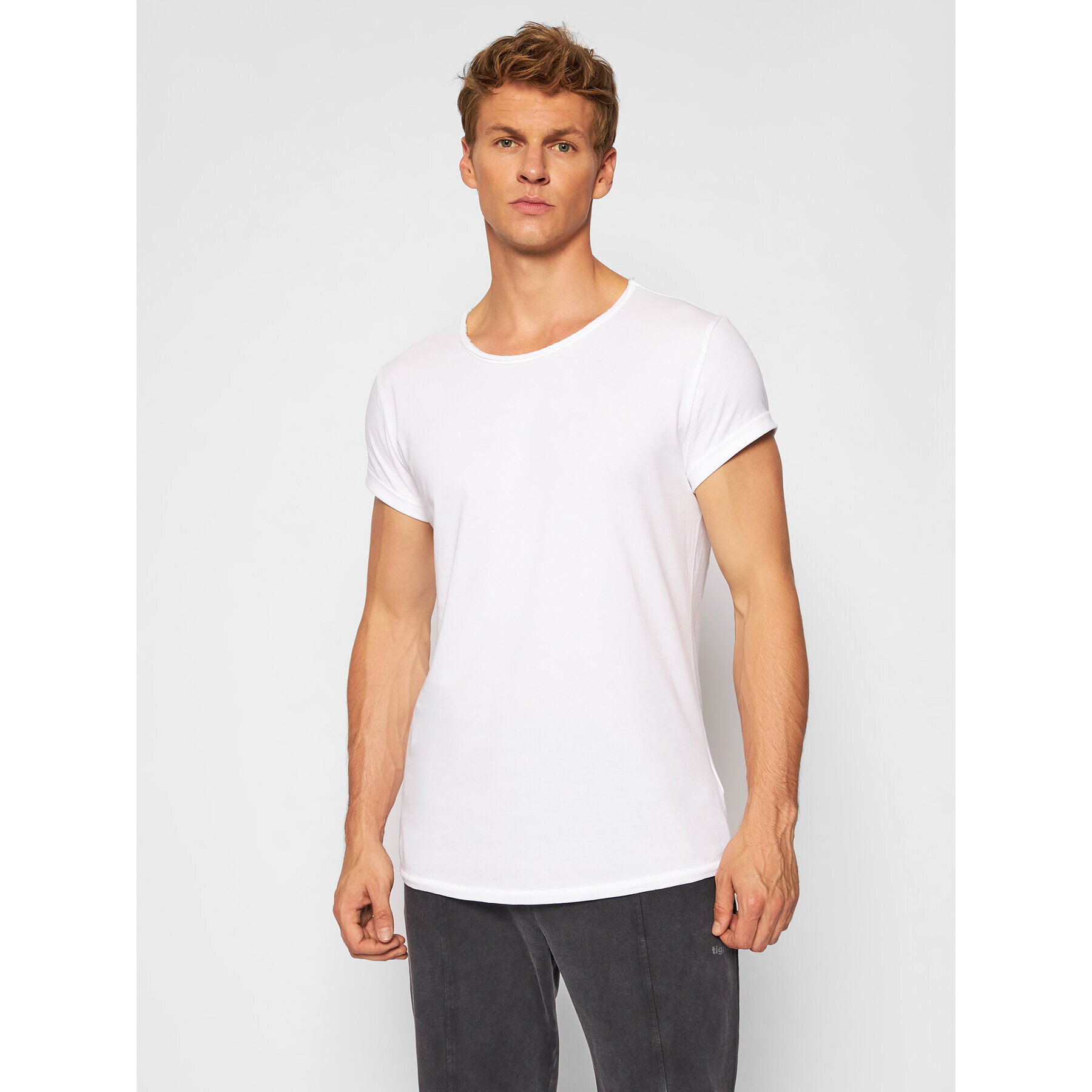 Tigha Тишърт Milo 100107 Бял Regular Fit - Pepit.bg