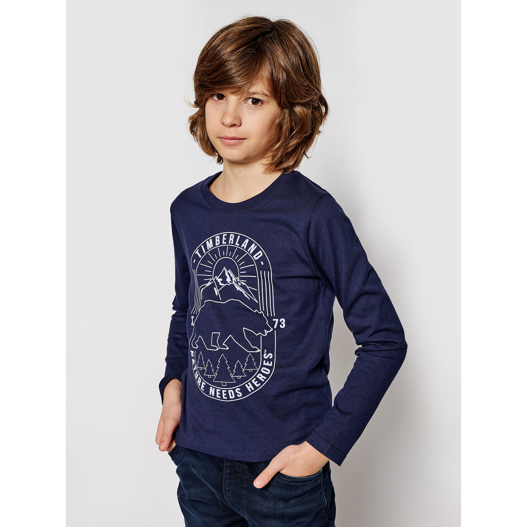Timberland Блуза T25R21 D Тъмносин Regular Fit - Pepit.bg