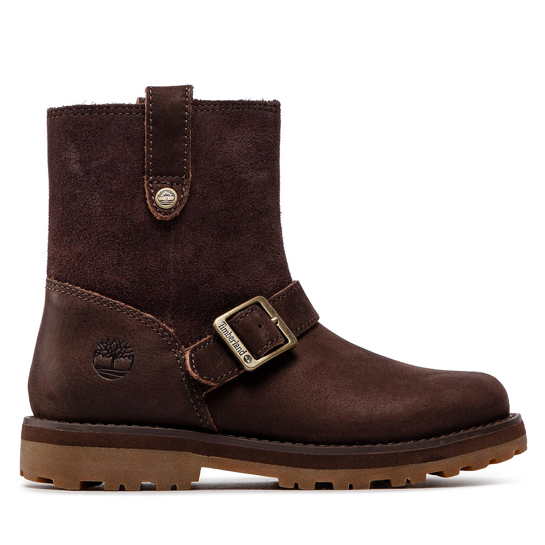 Timberland Ботуши Courma Kid Wl Biker Bt TB0A2H6GV131 Кафяв - Pepit.bg