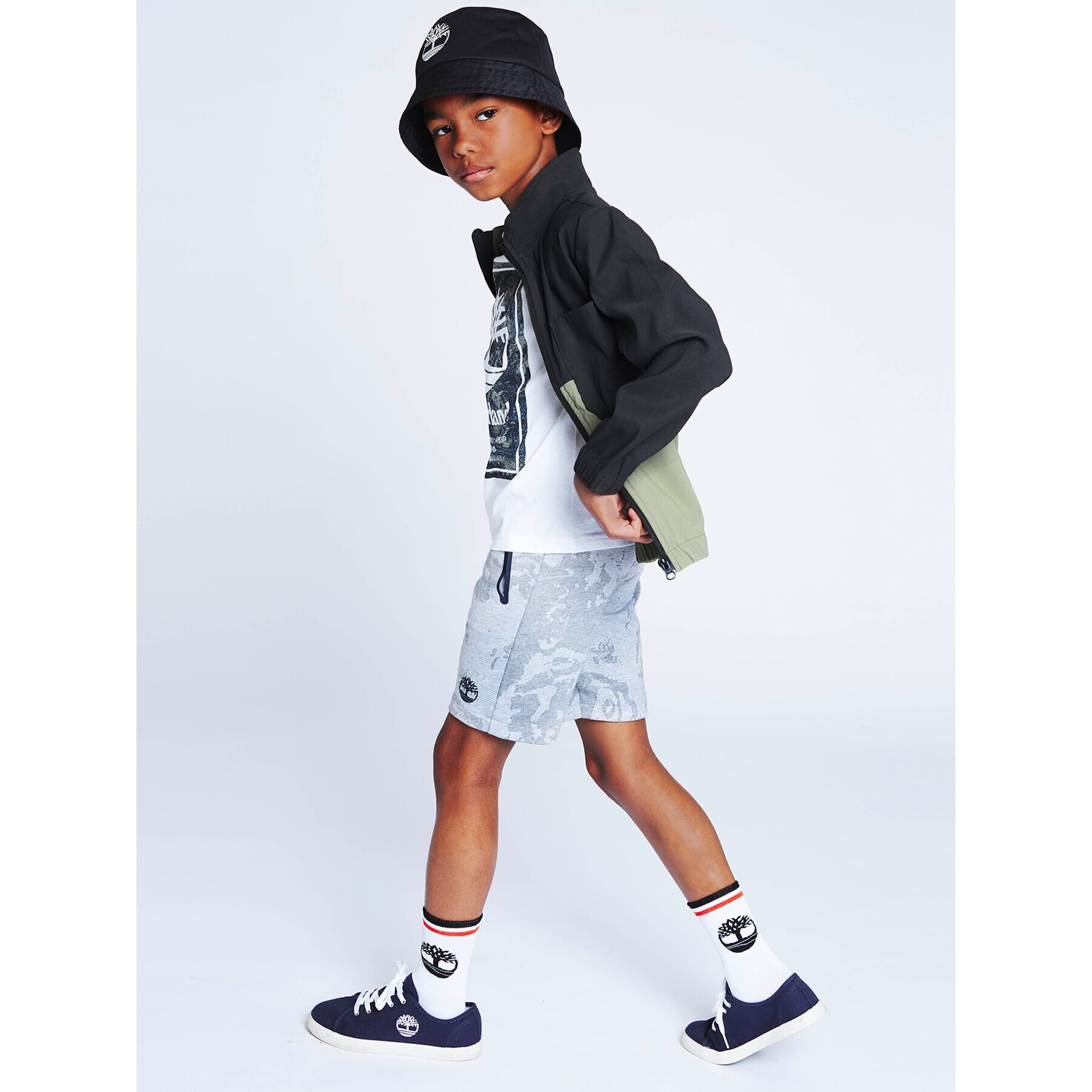 Timberland Шорти от плат T24C15 D Сив Regular Fit - Pepit.bg