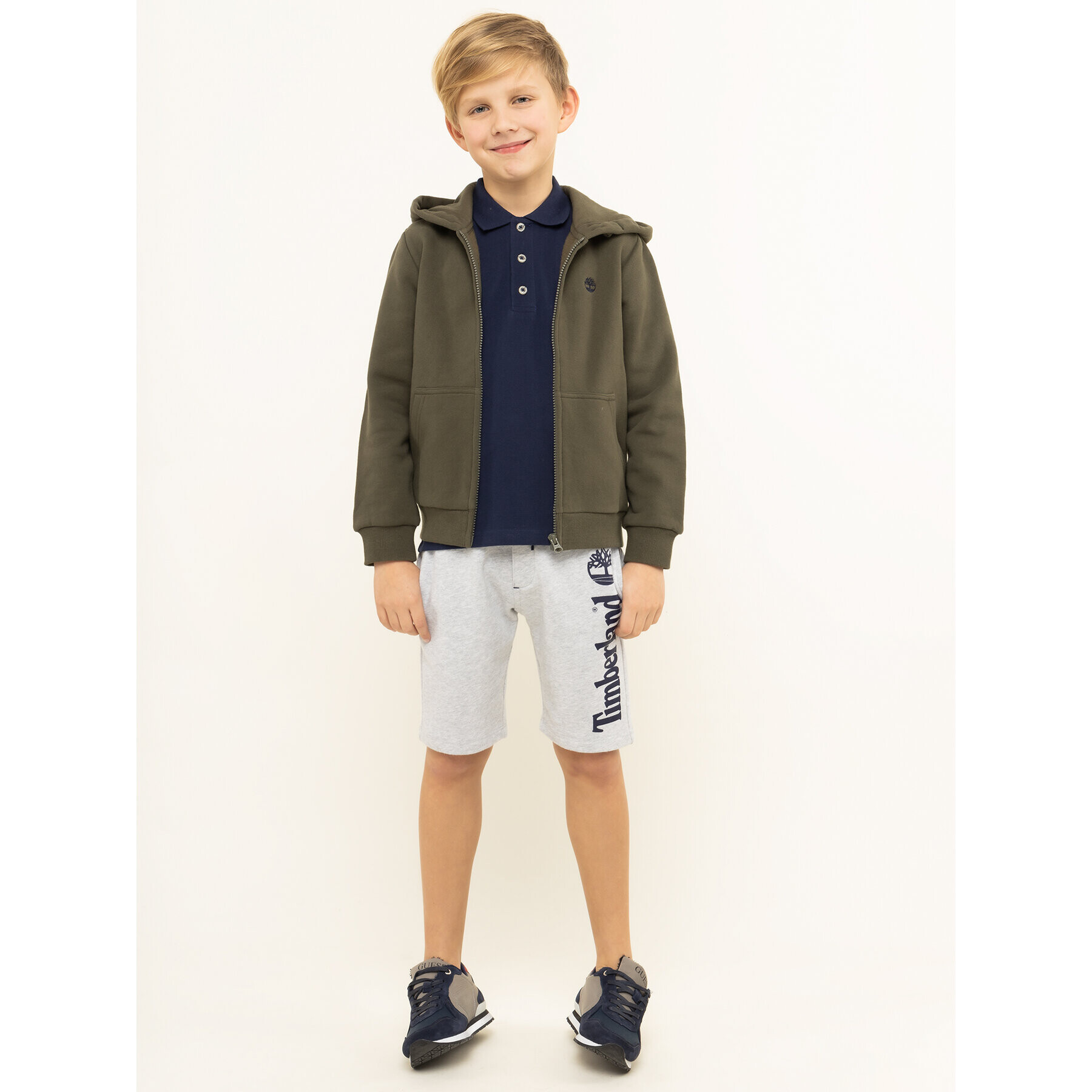 Timberland Шорти от плат T24P04 Сив Regular Fit - Pepit.bg
