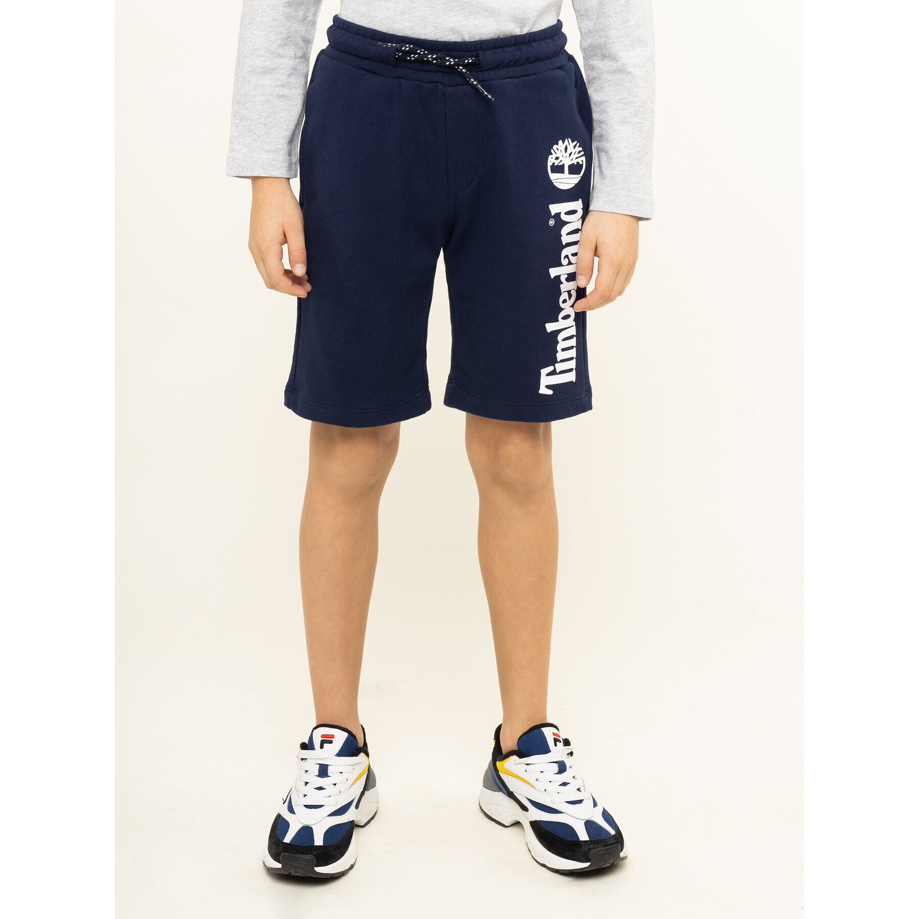 Timberland Шорти от плат T24P04 Тъмносин Regular Fit - Pepit.bg