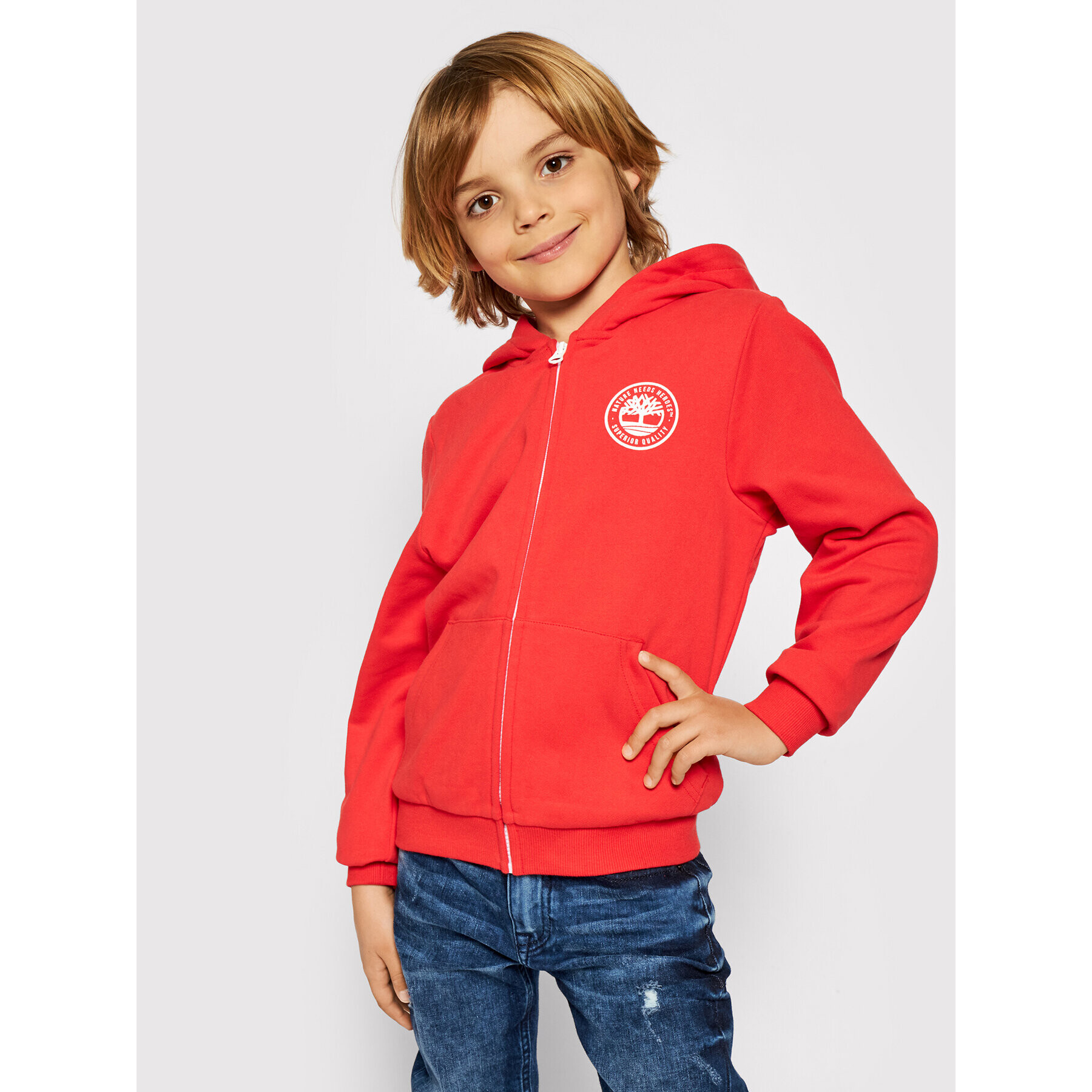 Timberland Суитшърт T25S17 S Червен Regular Fit - Pepit.bg