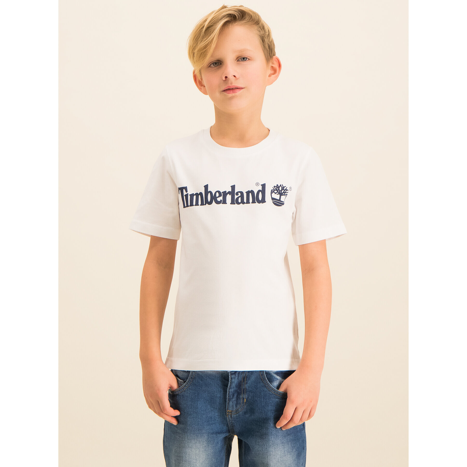 Timberland Тишърт T25P12 Бял Regular Fit - Pepit.bg