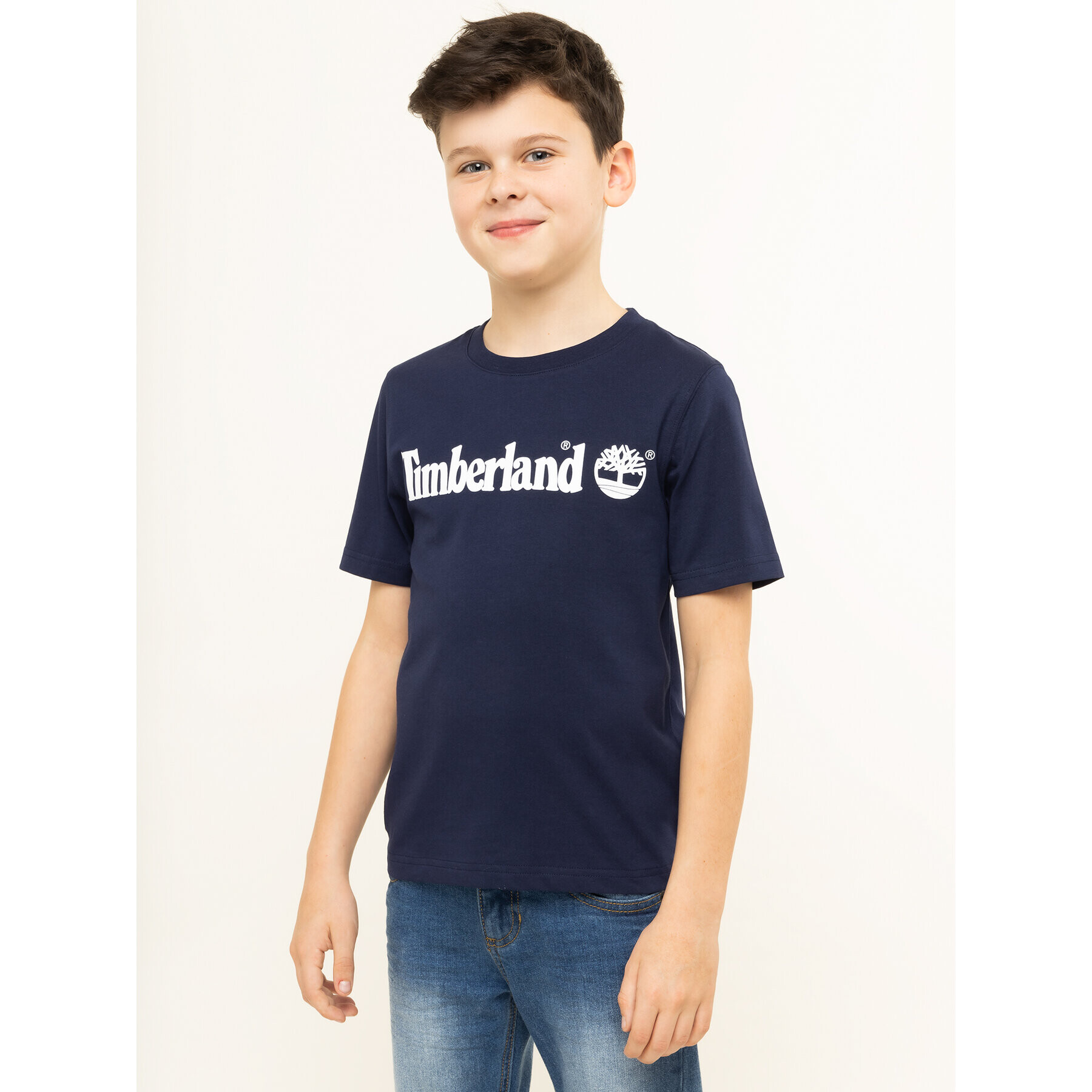 Timberland Тишърт T25P12 Тъмносин Regular Fit - Pepit.bg