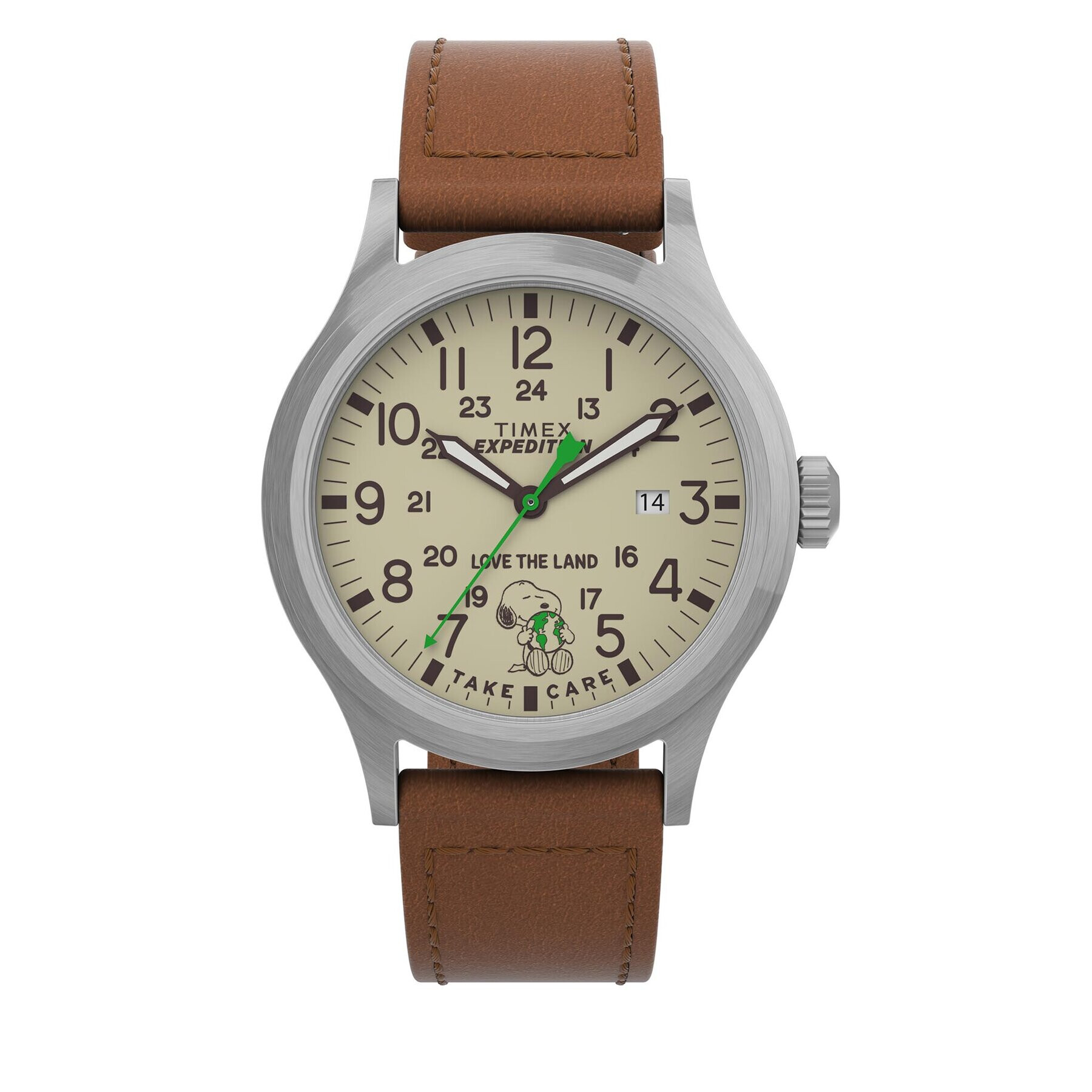 Timex Часовник Expedition x Peanuts TW4B25000 Кафяв - Pepit.bg