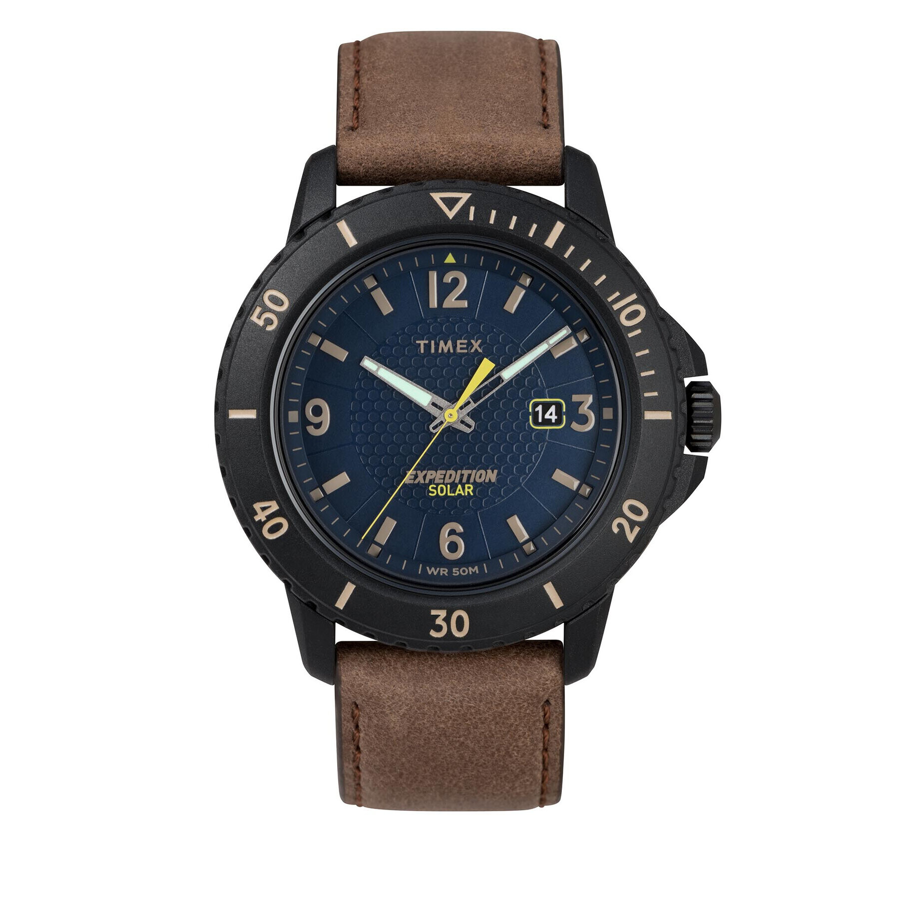 Timex Часовник Gallation Solar TW4B14600 Кафяв - Pepit.bg