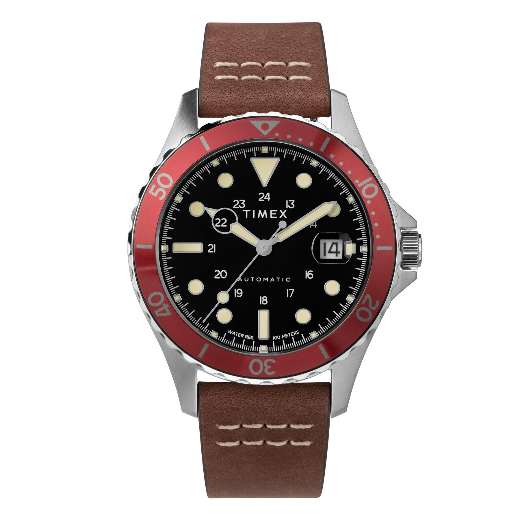 Timex Часовник Navi Xl Automatic TW2U09900 Кафяв - Pepit.bg