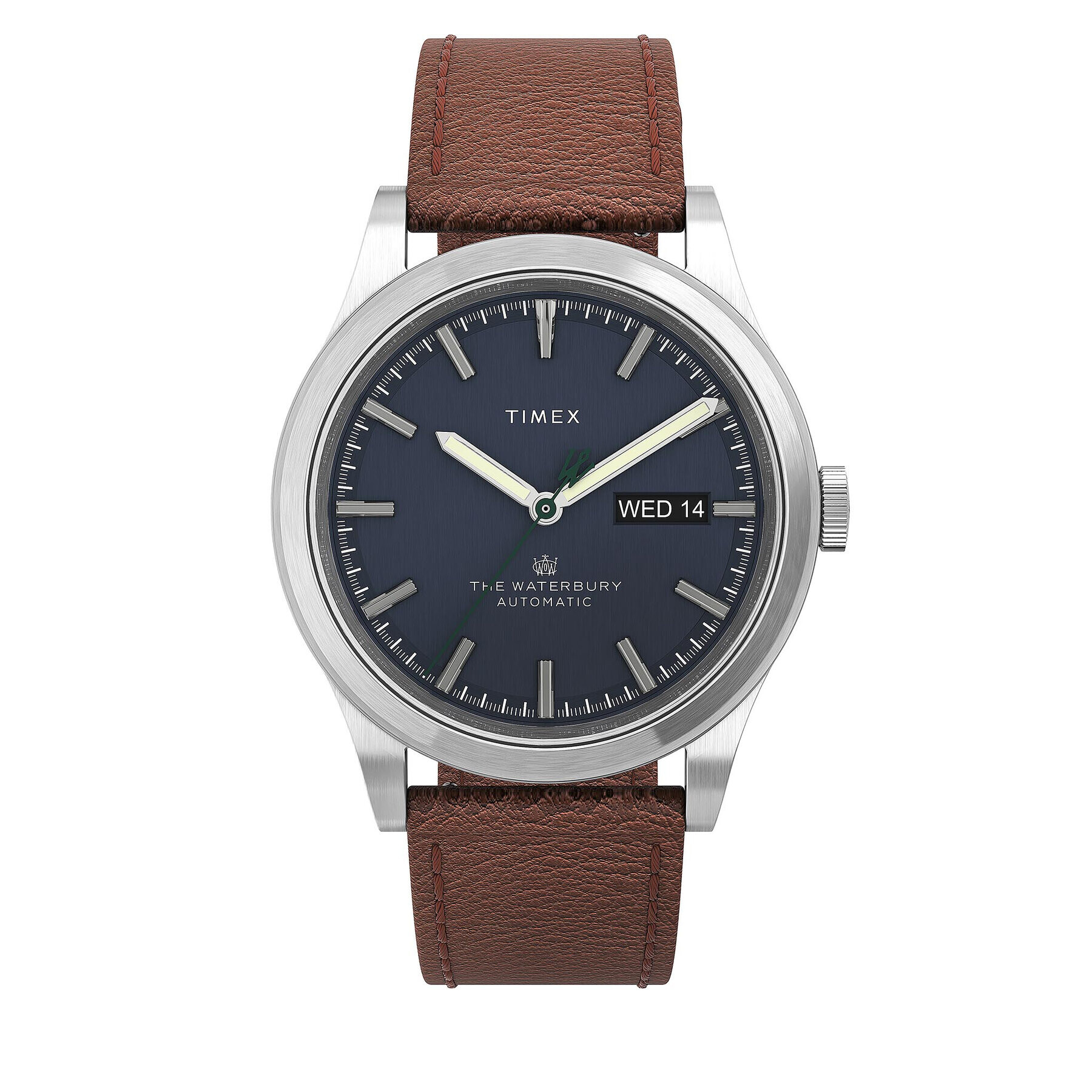 Timex Часовник Waterbury Automatic TW2U91000 Кафяв - Pepit.bg