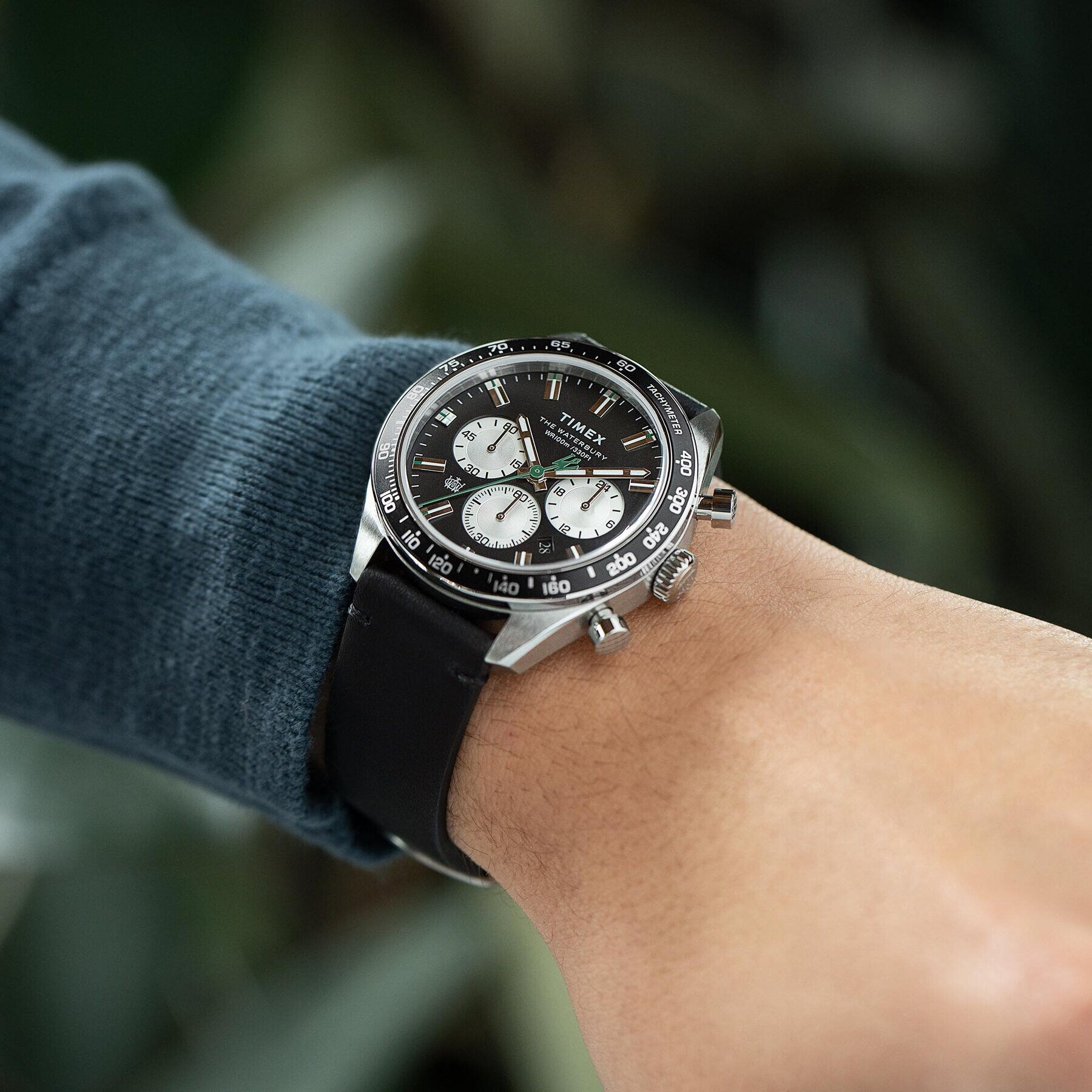 Timex Часовник Waterbury Dive Chronograph TW2V42500 Черен - Pepit.bg