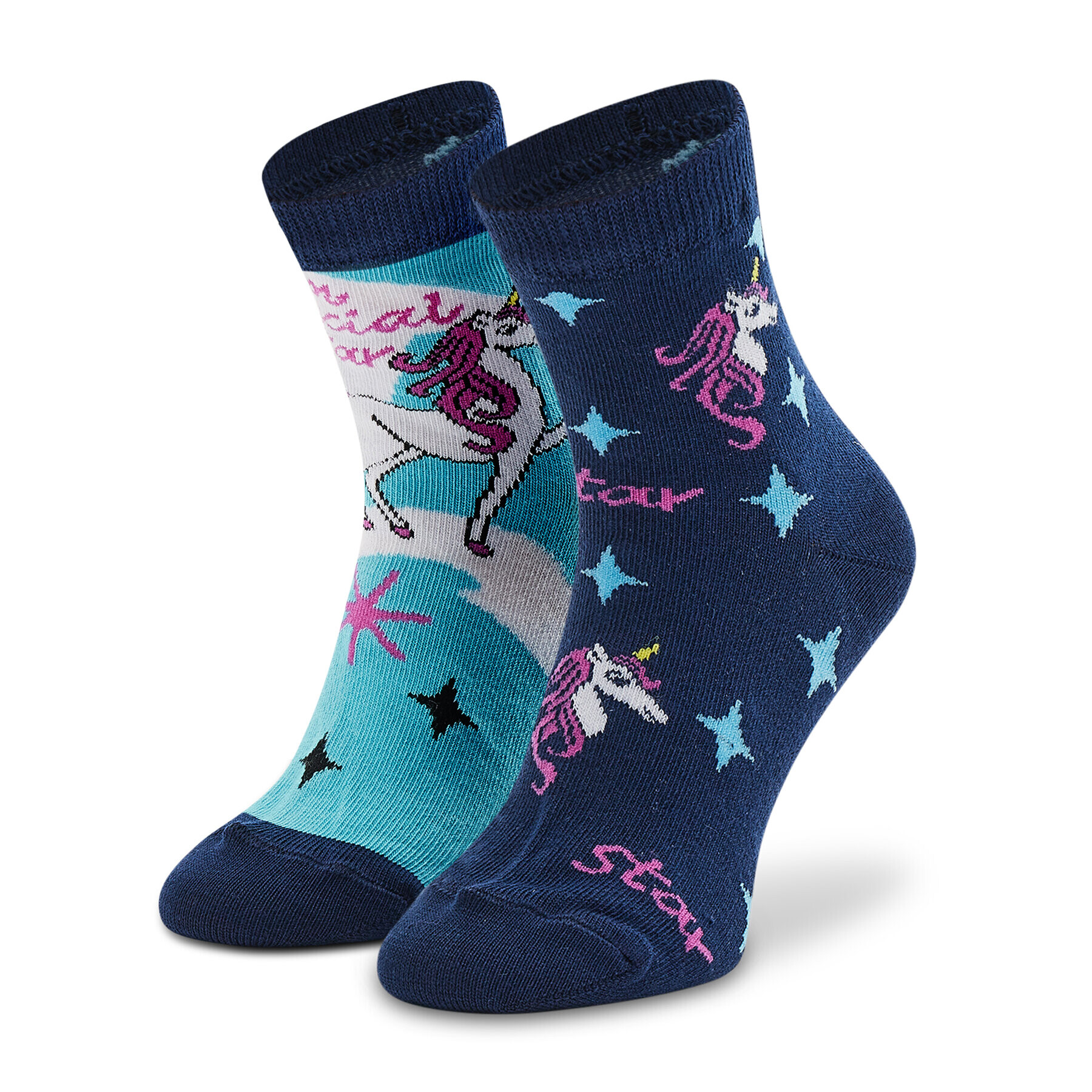 Todo Socks Чорапи дълги детски Unicorn Тъмносин - Pepit.bg