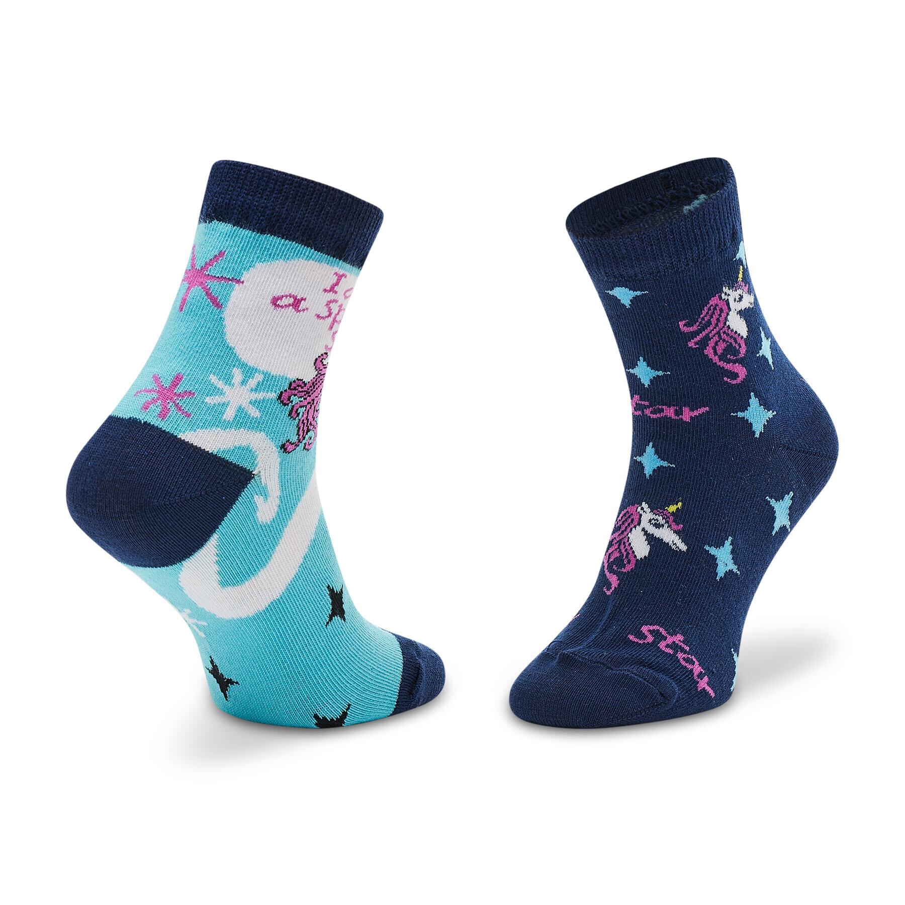 Todo Socks Чорапи дълги детски Unicorn Тъмносин - Pepit.bg