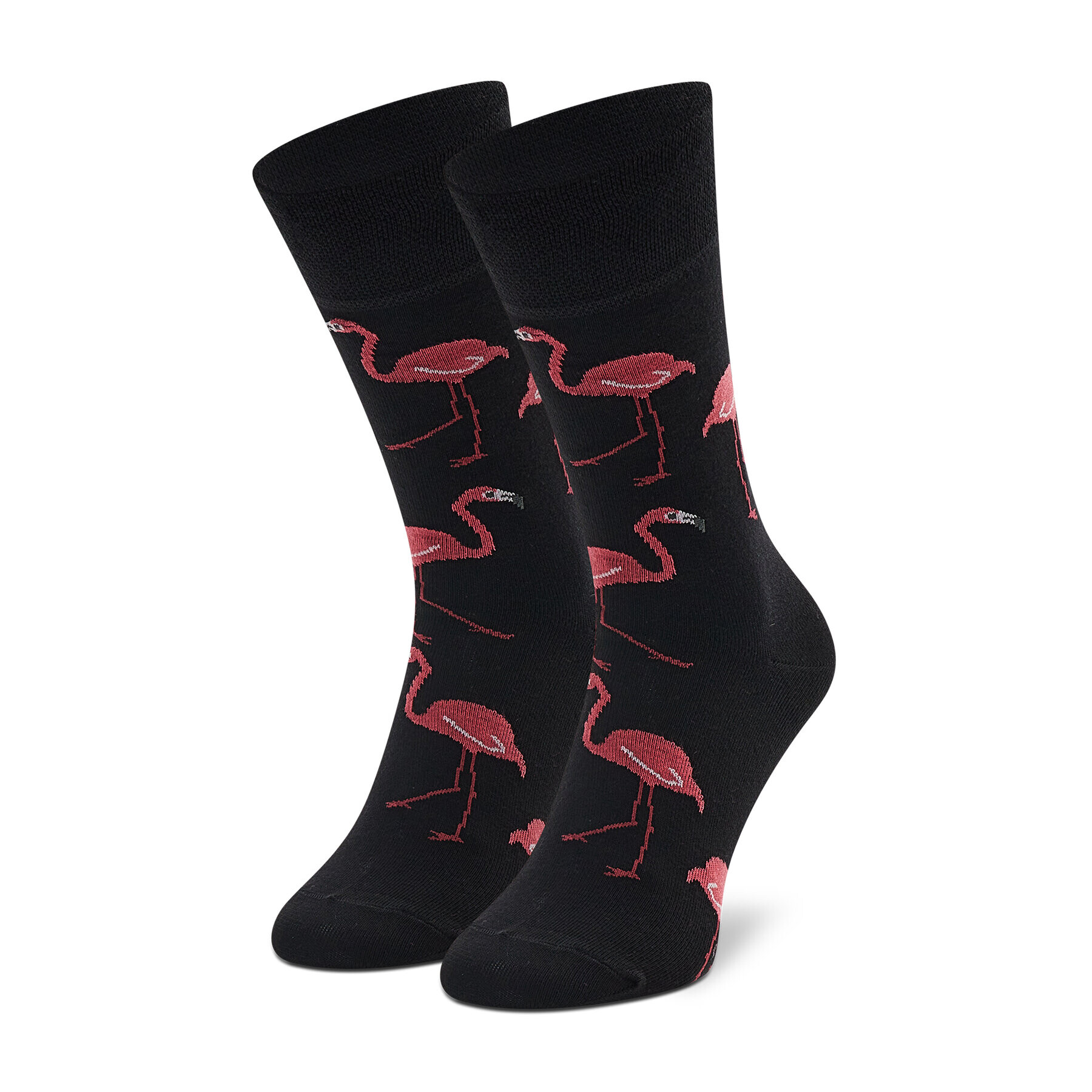 Todo Socks Дълги чорапи unisex Flamingo Lover Черен - Pepit.bg