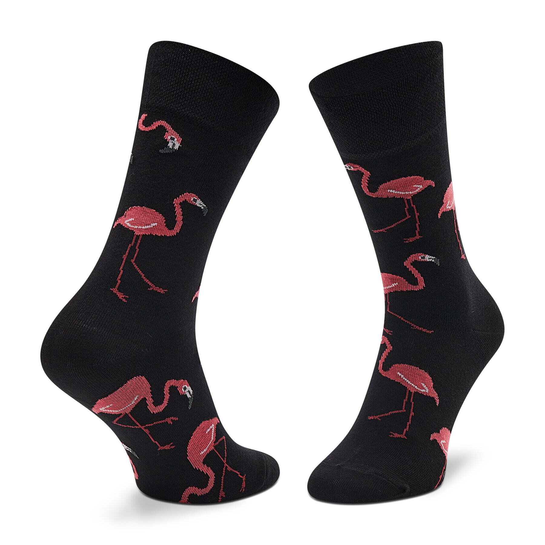 Todo Socks Дълги чорапи unisex Flamingo Lover Черен - Pepit.bg