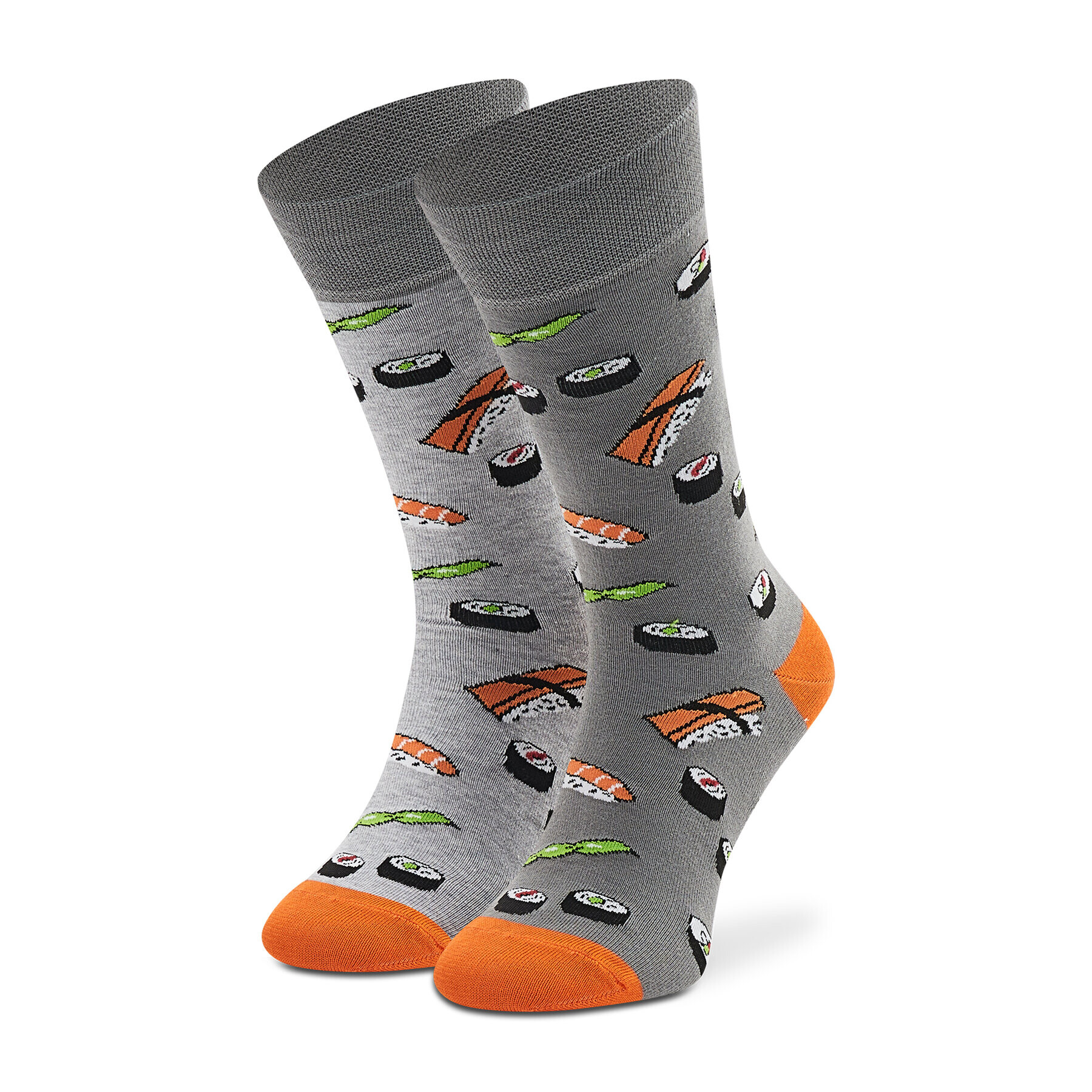 Todo Socks Дълги чорапи unisex Sushi Сив - Pepit.bg