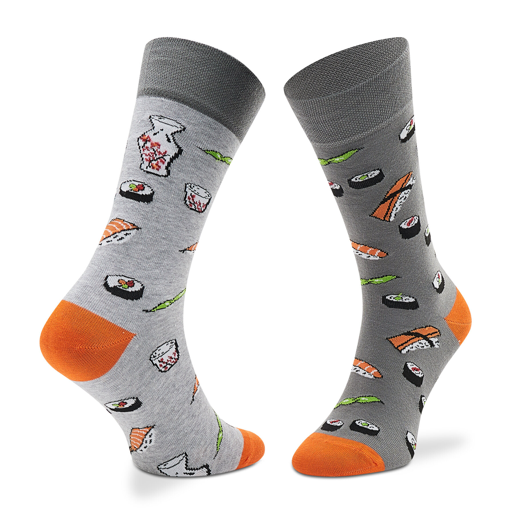 Todo Socks Дълги чорапи unisex Sushi Сив - Pepit.bg