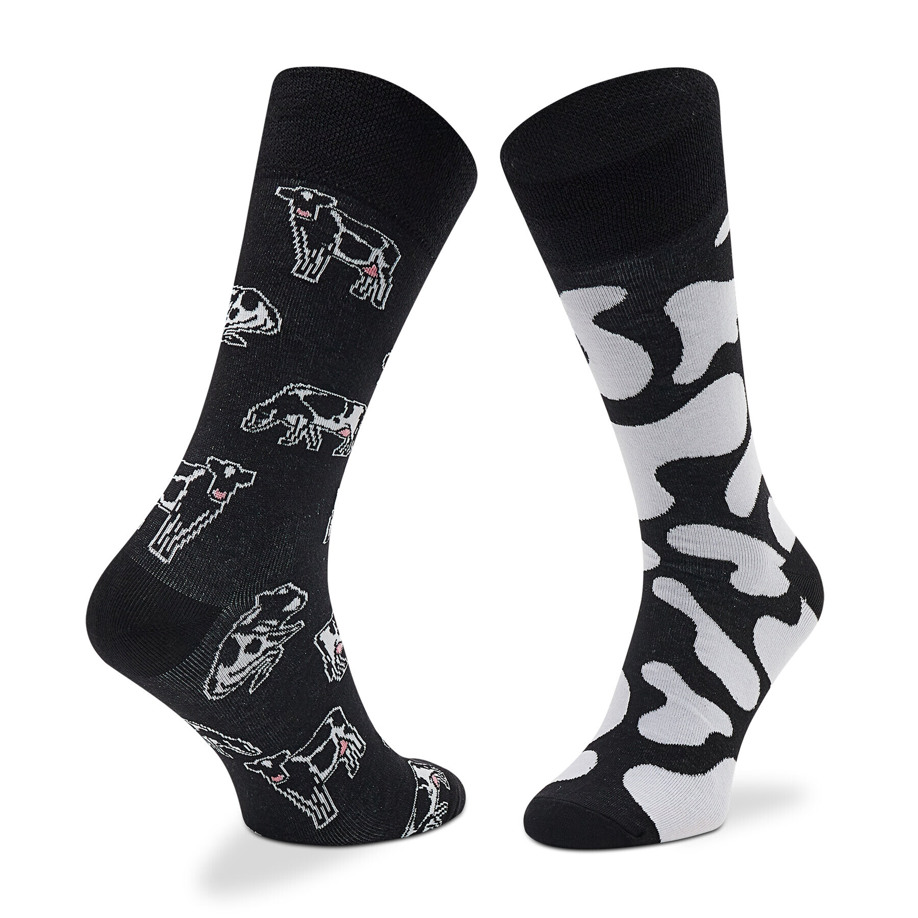 Todo Socks Дълги чорапи unisex Wow Cow Черен - Pepit.bg