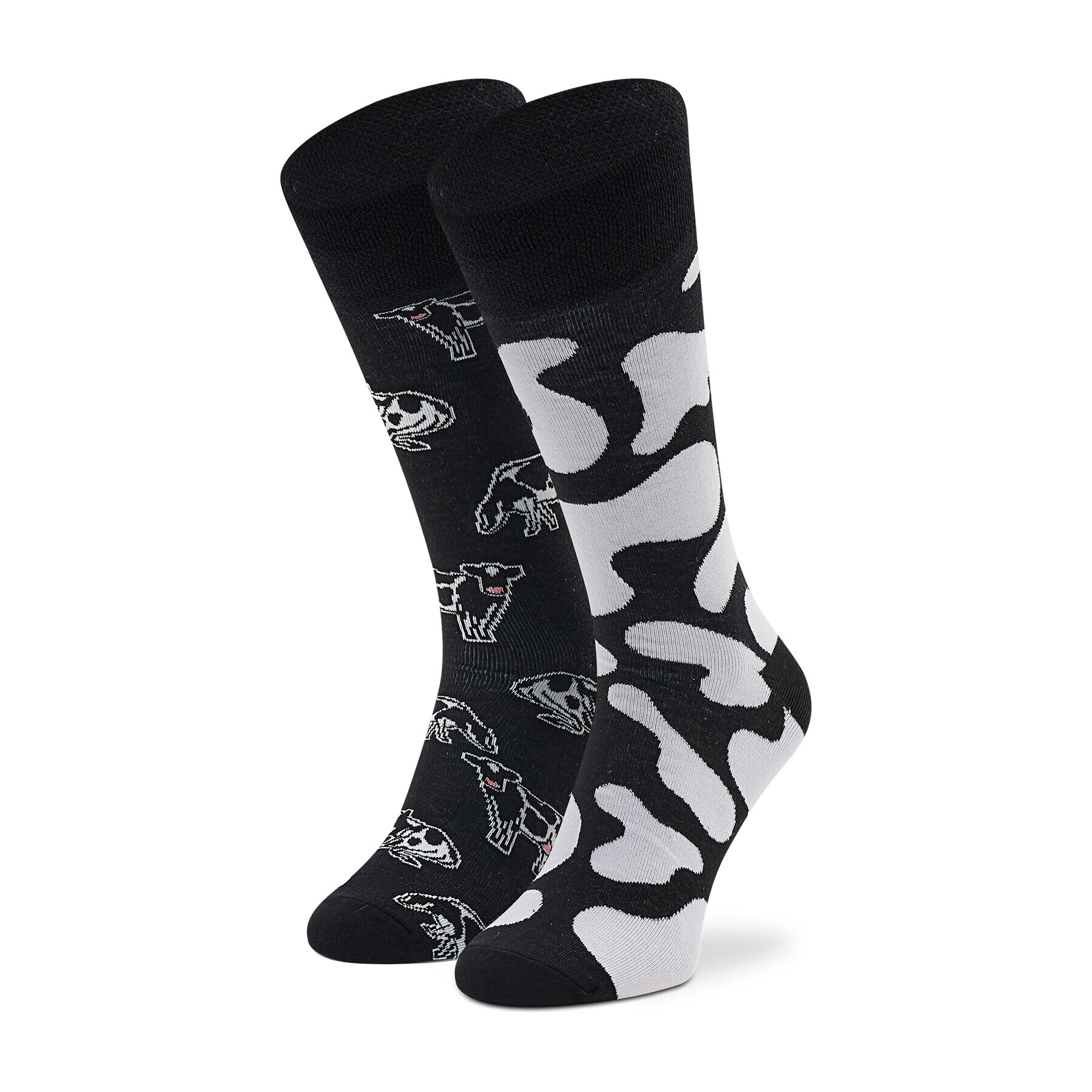 Todo Socks Дълги чорапи unisex Wow Cow Черен - Pepit.bg