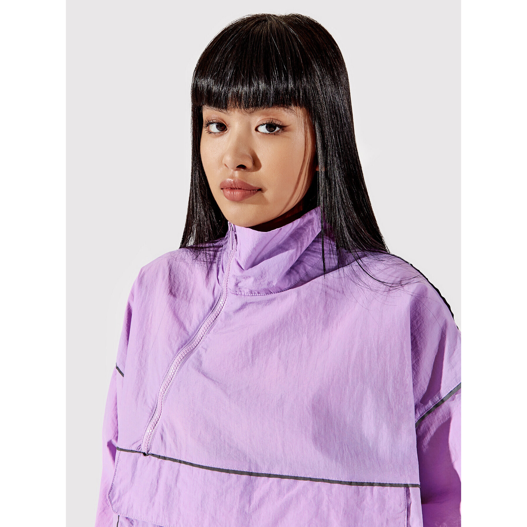Togoshi Анорак TG22-KUD001 Виолетов Oversize - Pepit.bg
