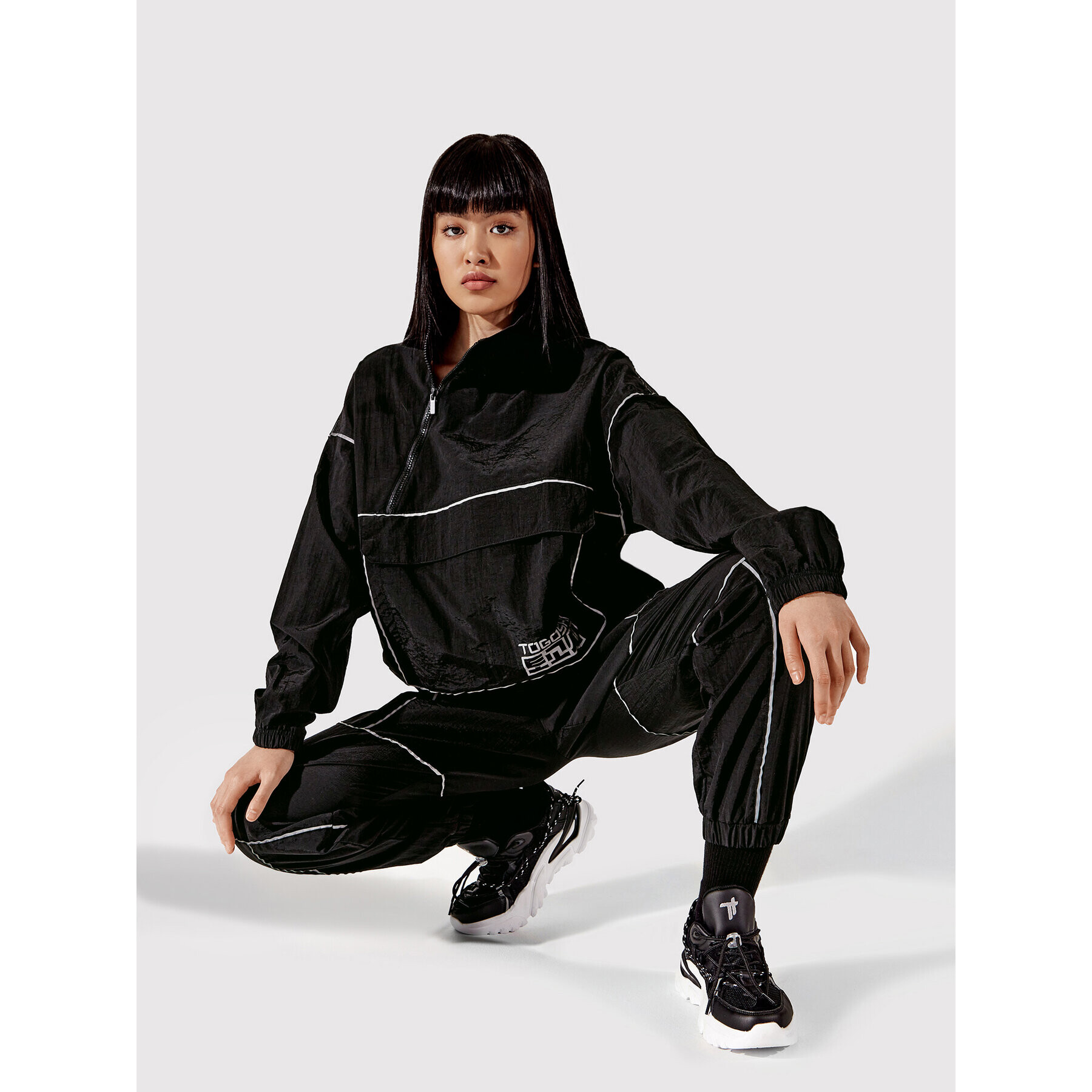 Togoshi Анорак TG22-KUD002 Черен Oversize - Pepit.bg