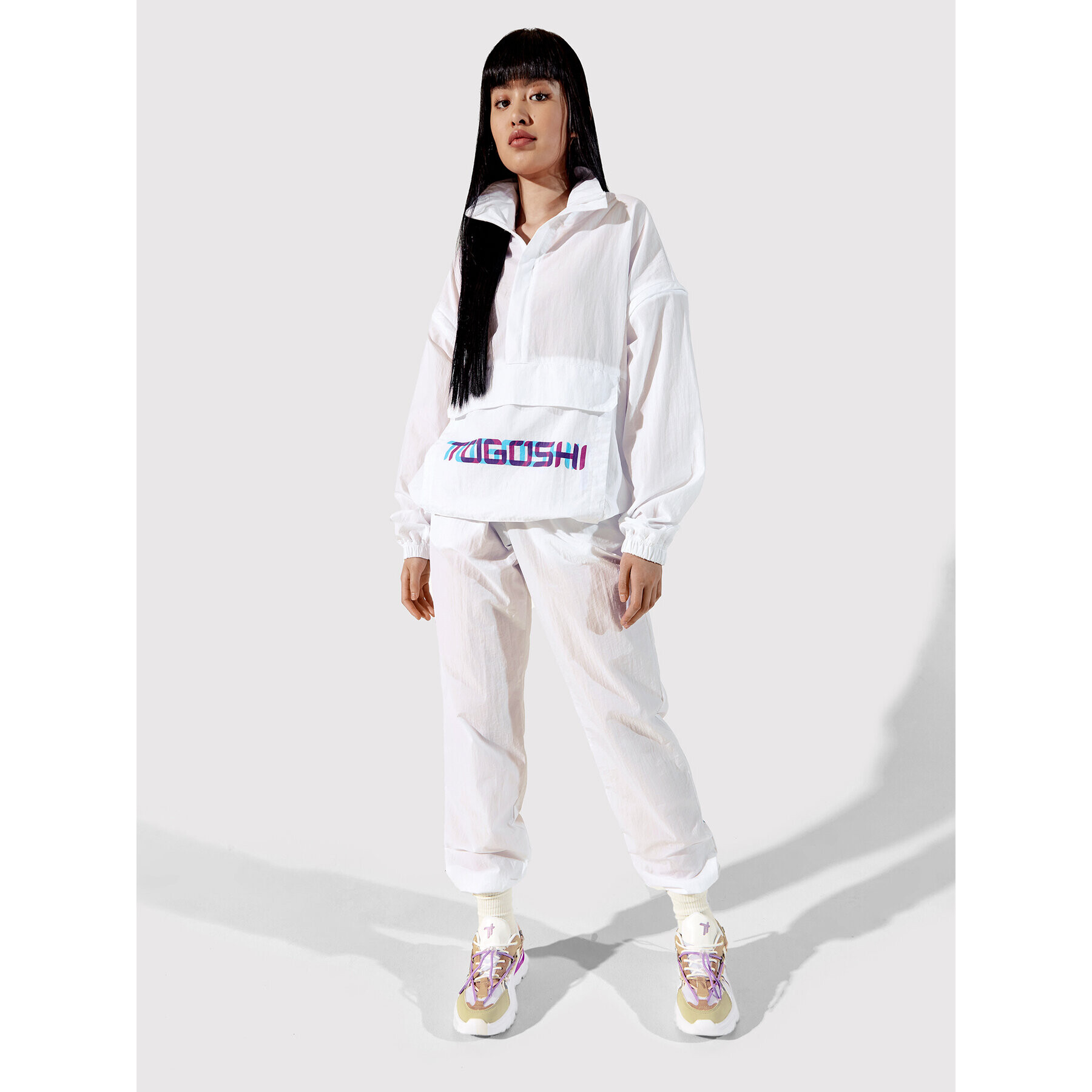 Togoshi Анорак TG22-KUU001 Бял Oversize - Pepit.bg