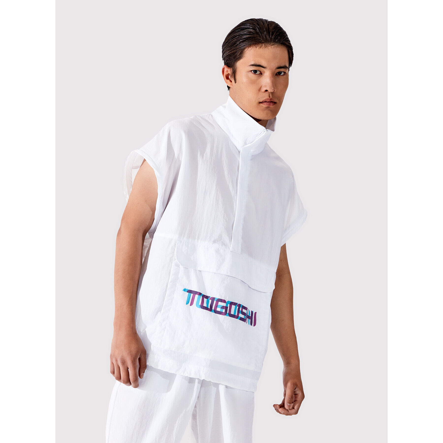 Togoshi Анорак TG22-KUU001 Бял Oversize - Pepit.bg