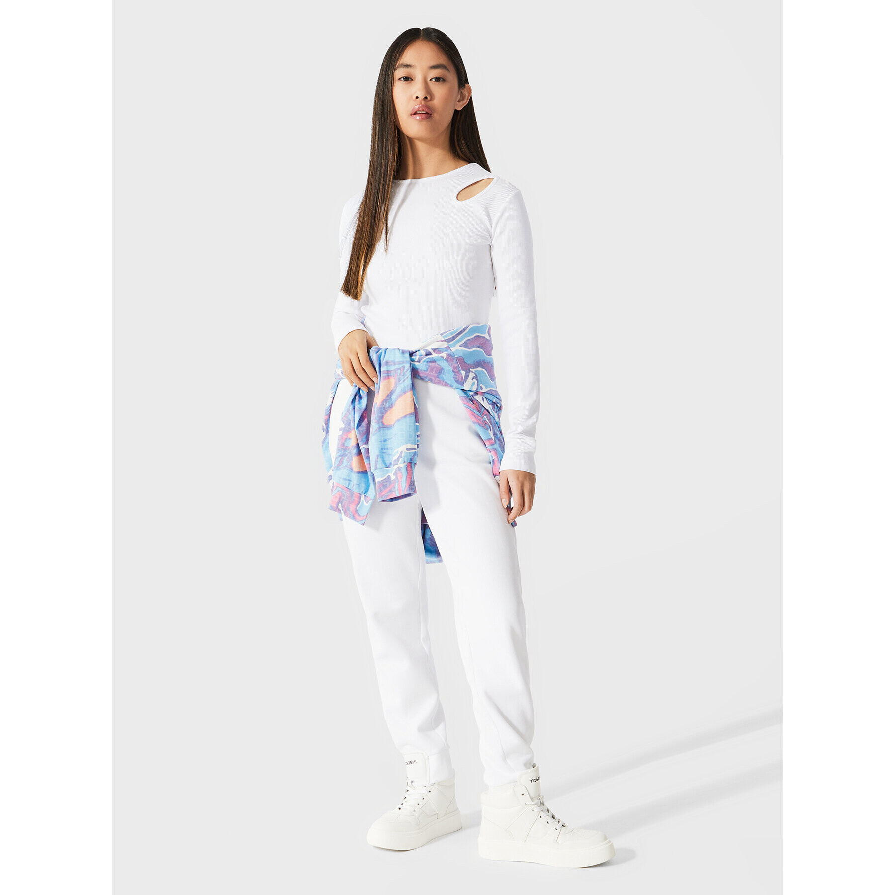 Togoshi Блуза TG22-TPD140 Бял Regular Fit - Pepit.bg