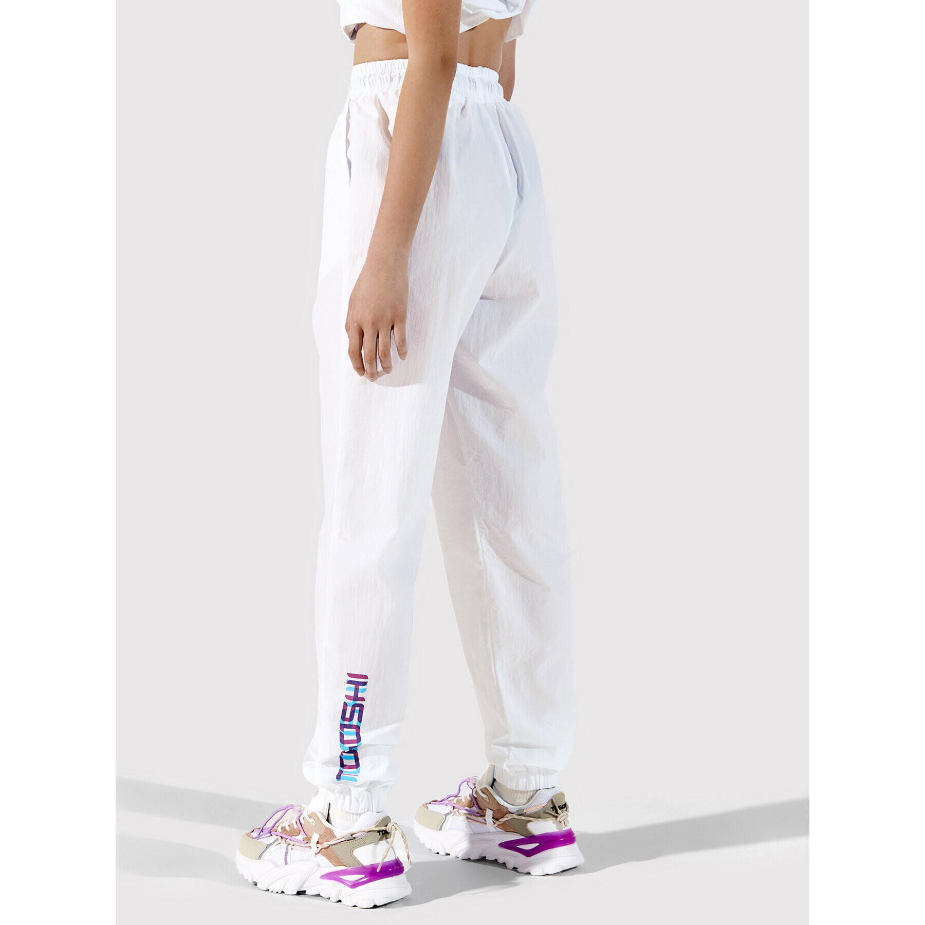 Togoshi Долнище анцуг Unisex TG22-SPU001 Бял Relaxed Fit - Pepit.bg
