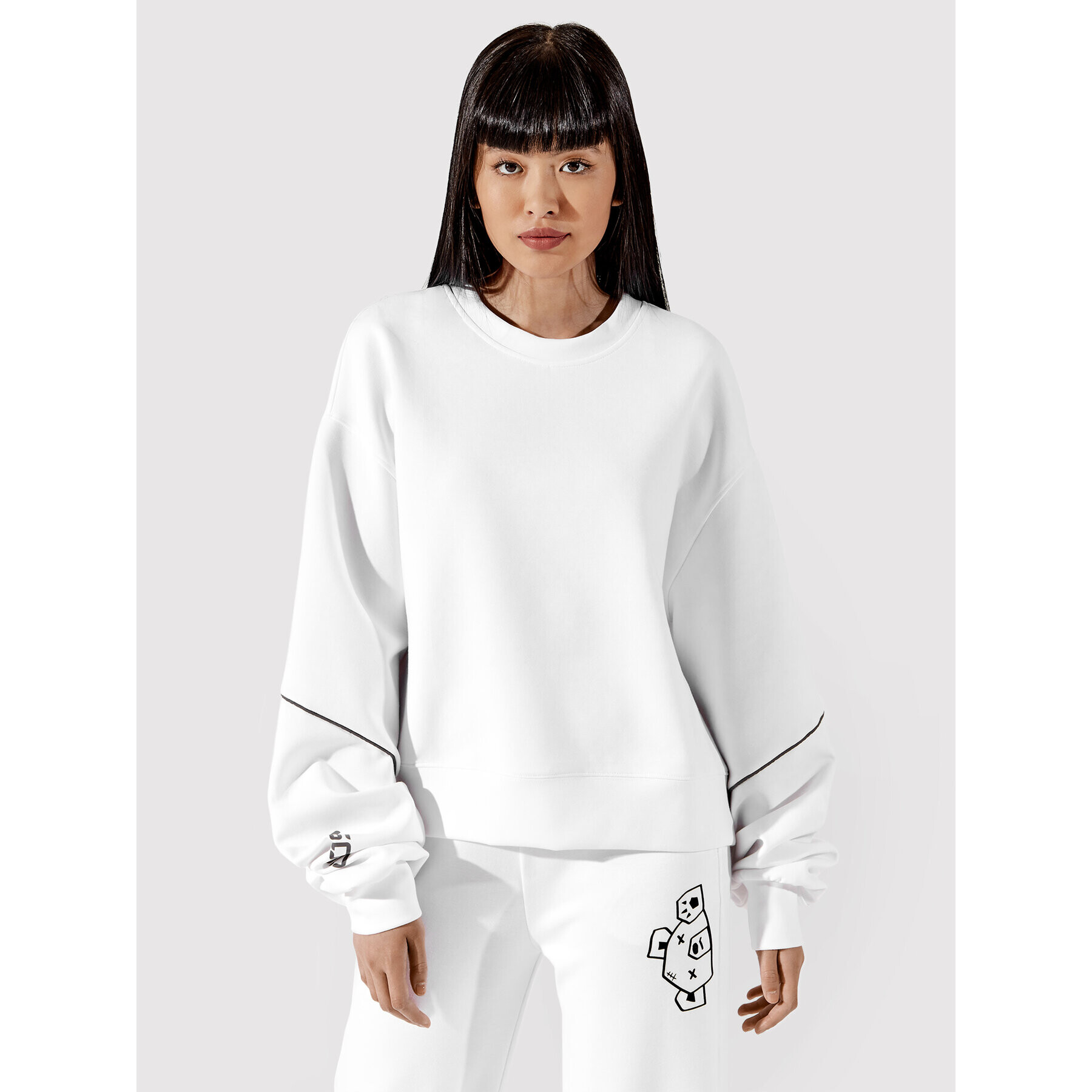 Togoshi Суитшърт TG22-BLD001 Бял Oversize - Pepit.bg