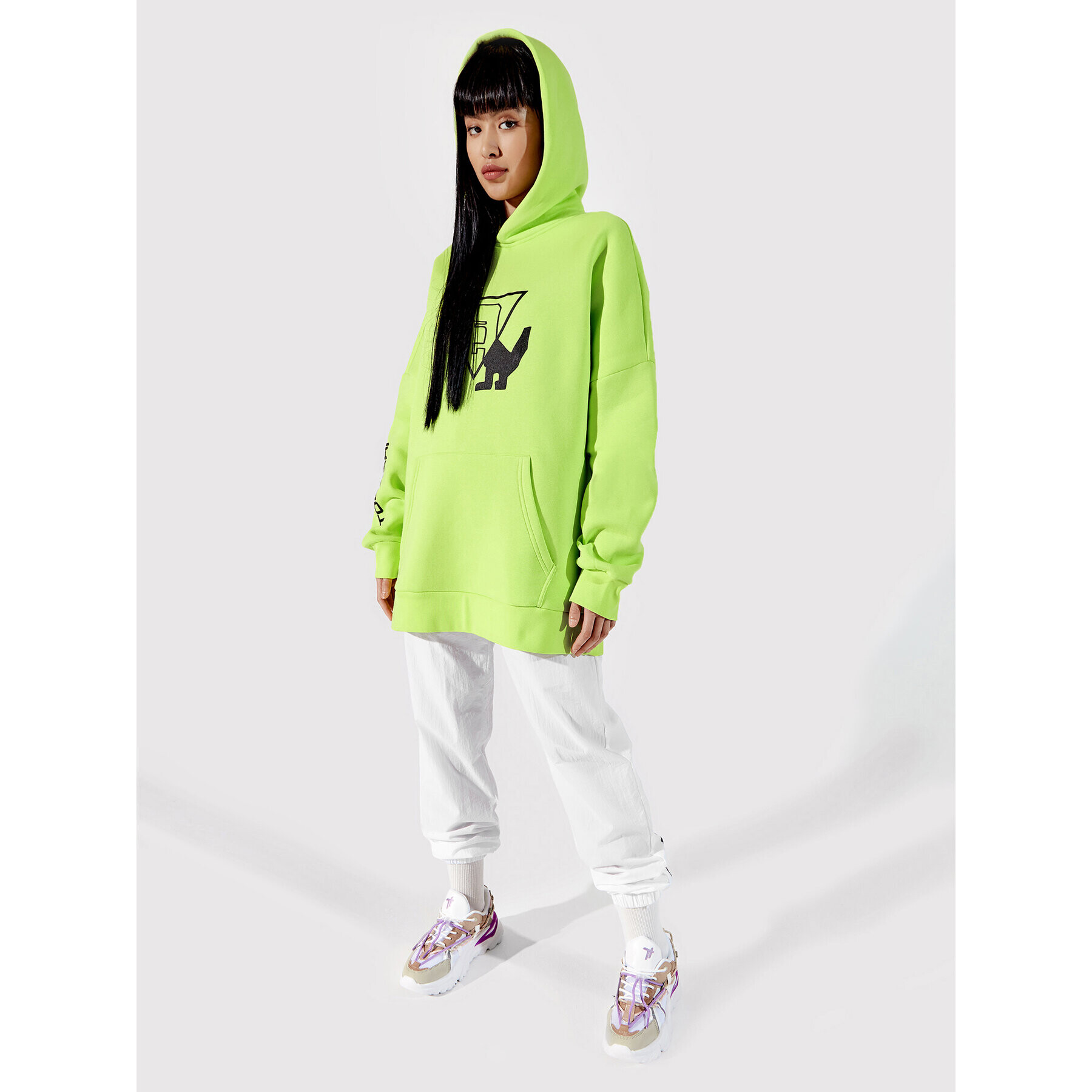 Togoshi Суитшърт Unisex TG22-BLU002 Зелен Oversize - Pepit.bg