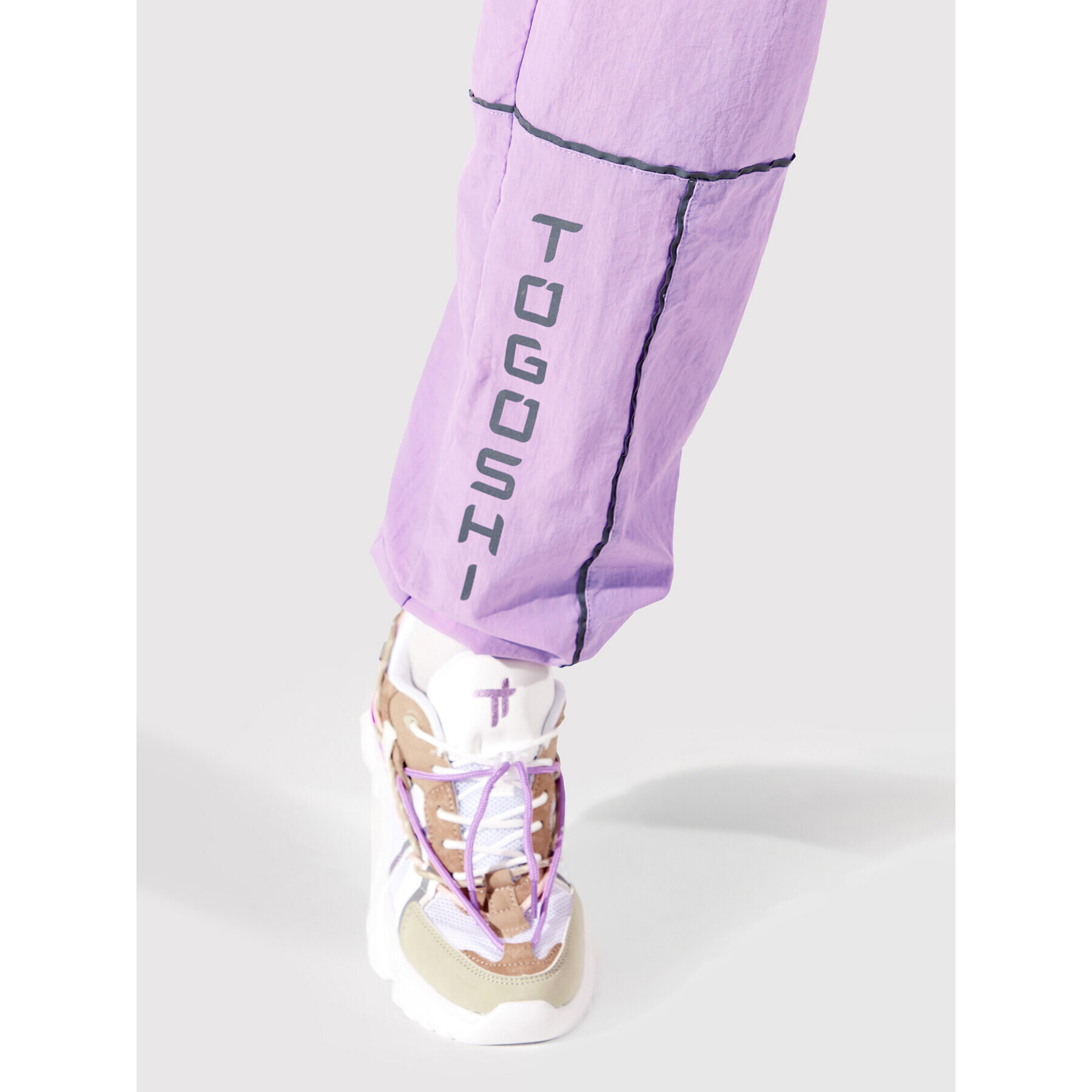 Togoshi Текстилни панталони TG22-SPD001 Виолетов Oversize - Pepit.bg
