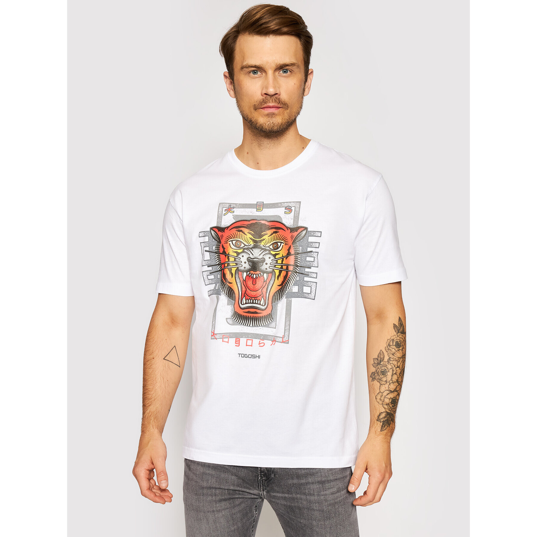 Togoshi Тишърт Roar Ts2 Бял Regular Fit - Pepit.bg