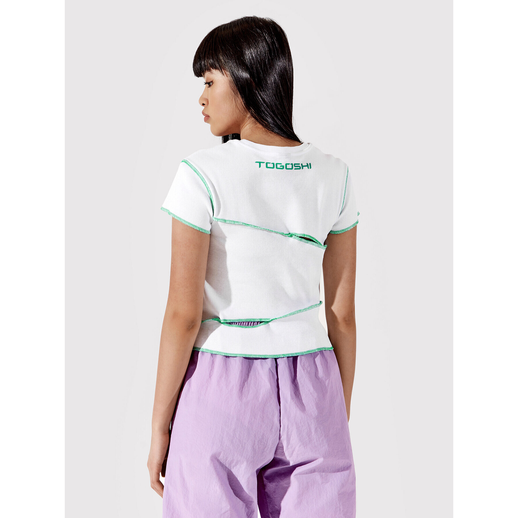 Togoshi Тишърт TG22-TSD001 Бял Slim Fit - Pepit.bg