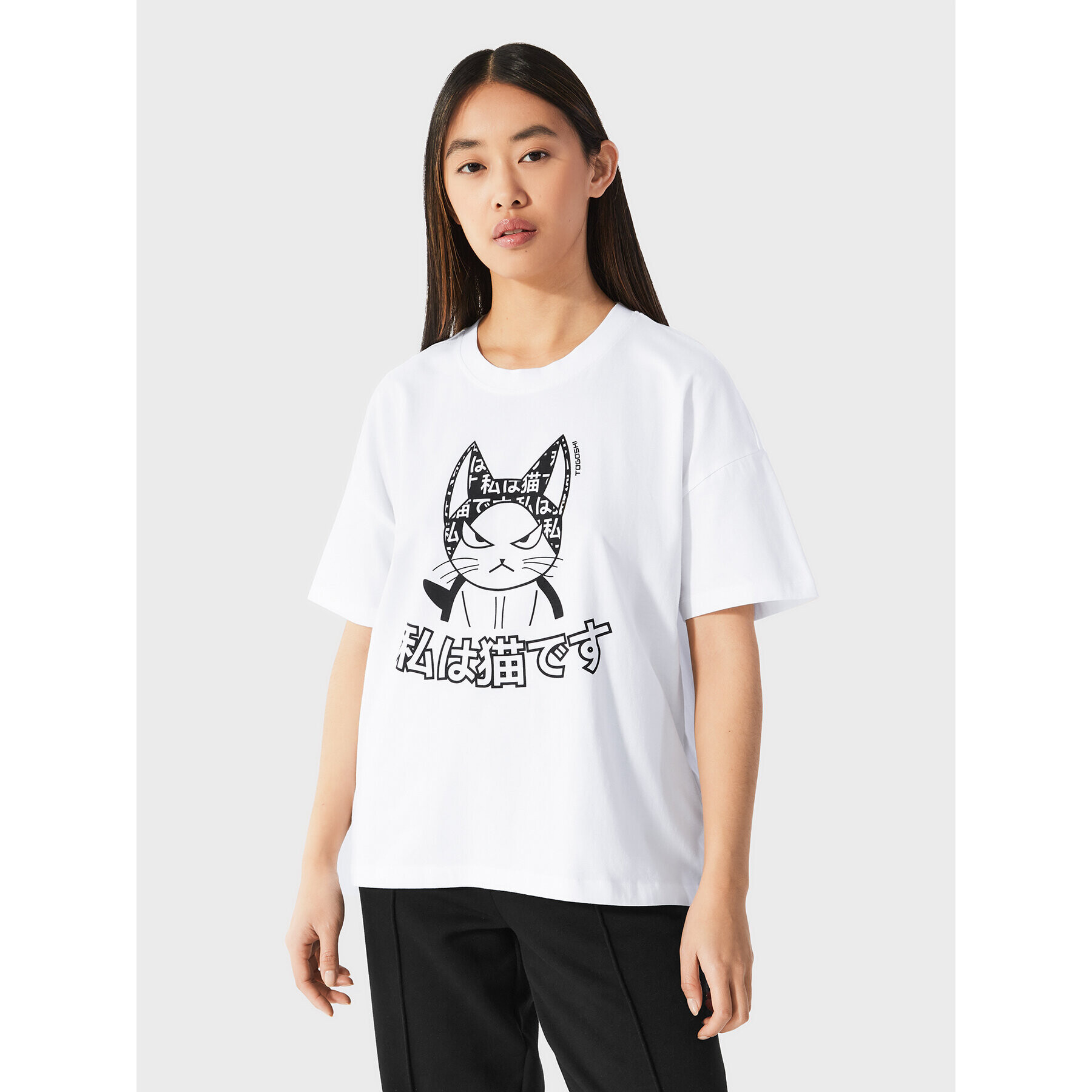 Togoshi Тишърт TG22-TSD501 Бял Relaxed Fit - Pepit.bg