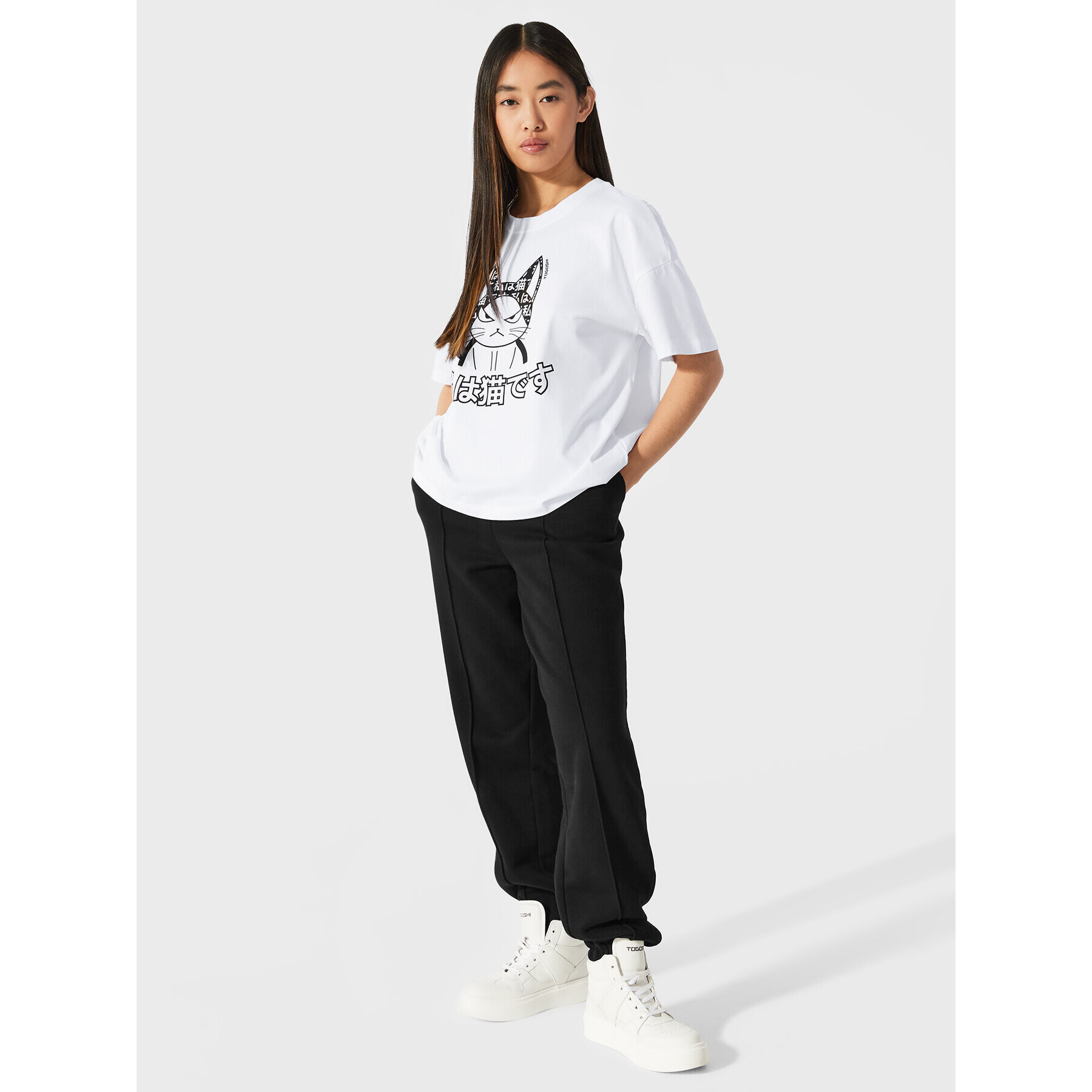 Togoshi Тишърт TG22-TSD501 Бял Relaxed Fit - Pepit.bg