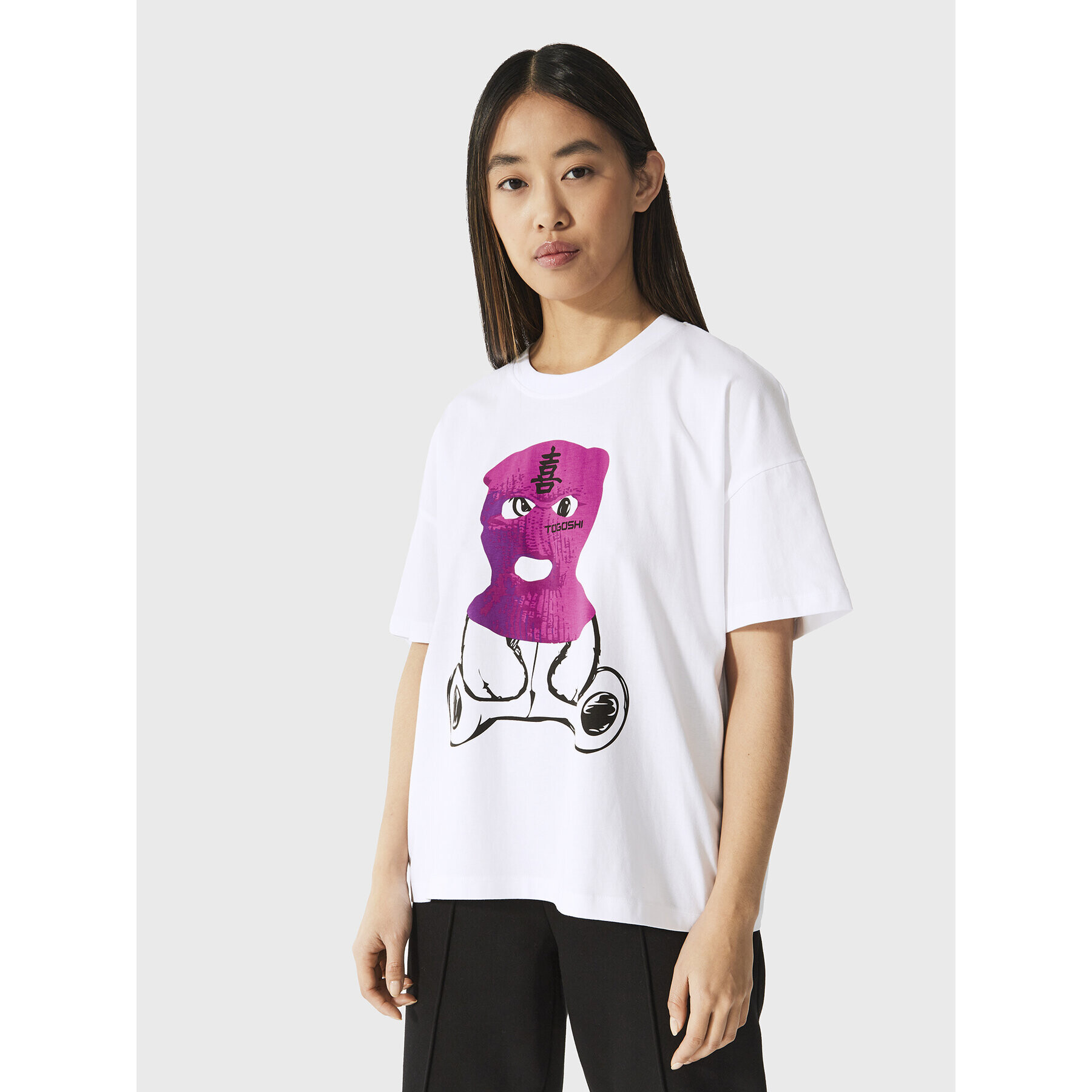 Togoshi Тишърт TG22-TSD502 Бял Relaxed Fit - Pepit.bg