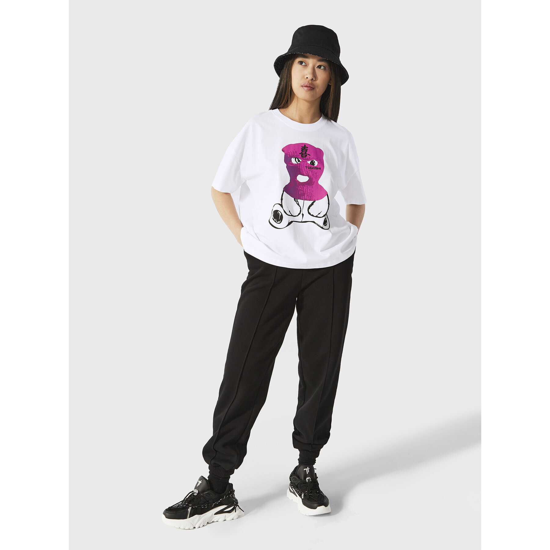 Togoshi Тишърт TG22-TSD502 Бял Relaxed Fit - Pepit.bg